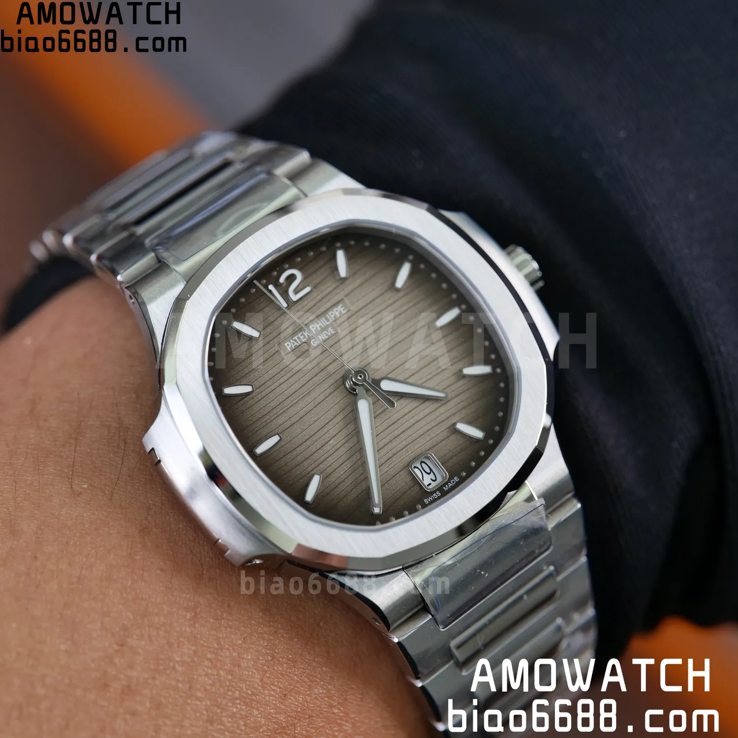 PP Nautilus 7118 Ladies DDF 1:1 Best Edition Gray Dial on SS Bracelet A324 Super Clone 82 ff19242177705fa AMO Watch