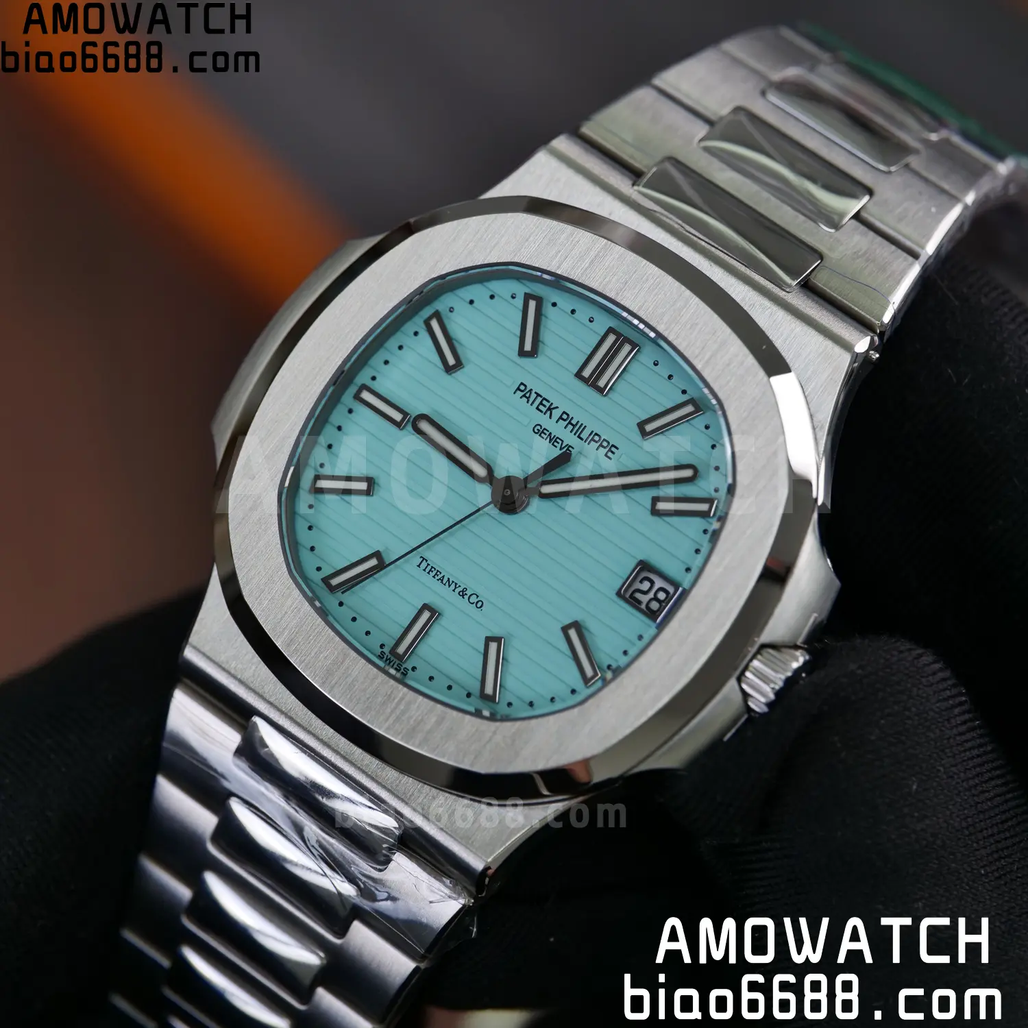 Custom Made PP Nautilus 5711 Tiffany Modified content :SW factory Tiffany Dial 、SW Pointer、DEEP crystal 101 001ad5b0e202e41 阿默表行AmoWatch