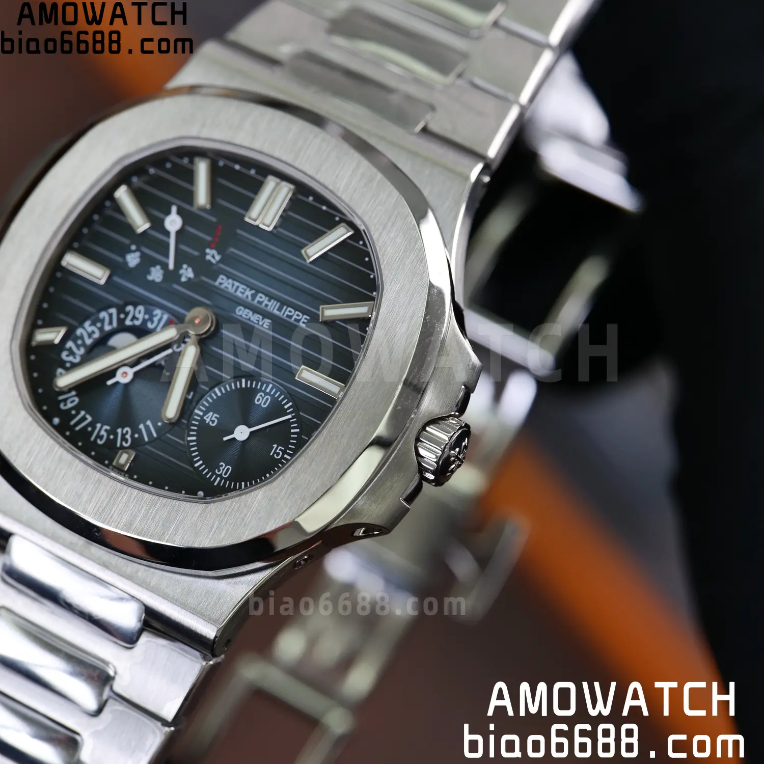 Custom Made PP Nautilus 5712 SW Dial Hands VVS Moon Phase Wheel 95 0be3aabf3d6fdc5 AMO Watch