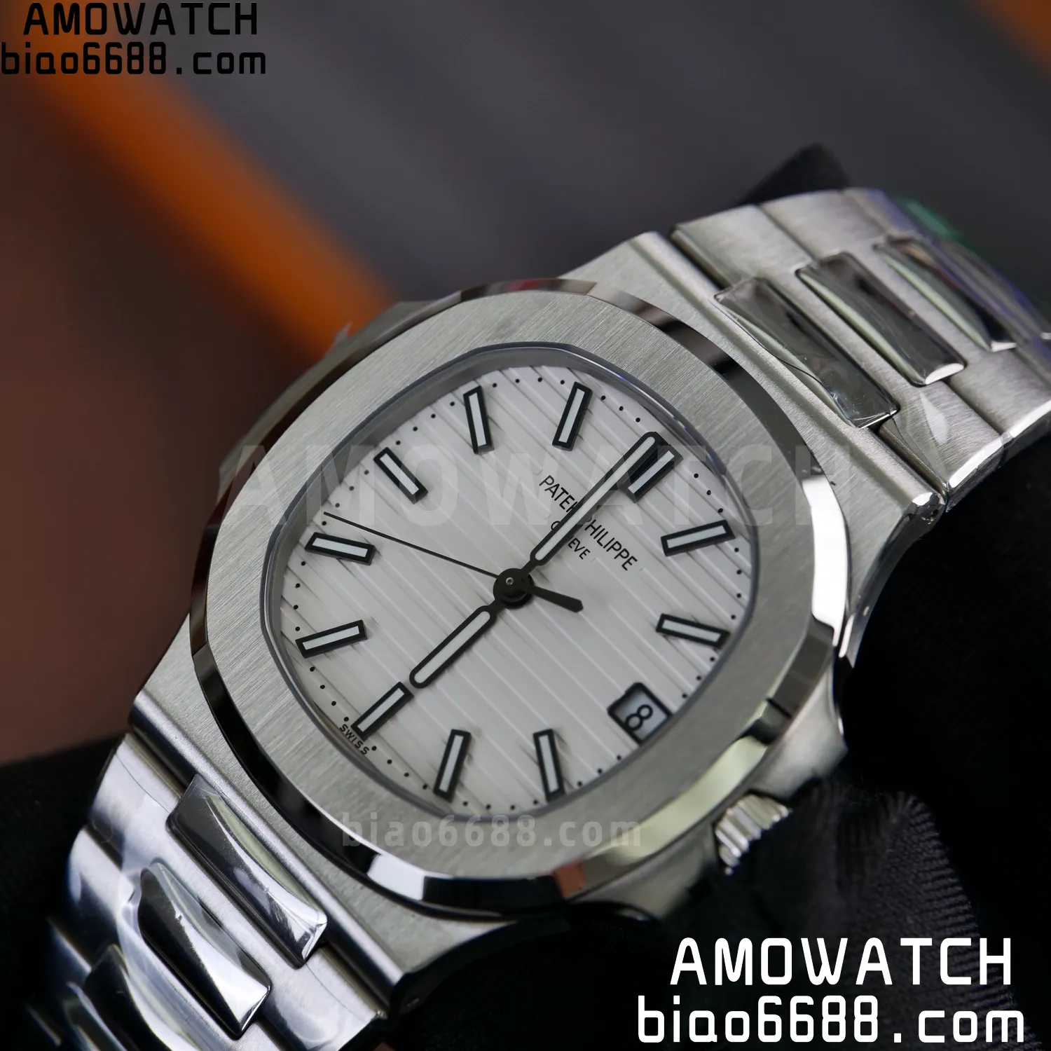 PP Nautilus 5711 DDF 1:1 Best Edition White Dial on SS Bracelet DD324 Super Clone V2 84 0c04c8edb517a43 AMO Watch