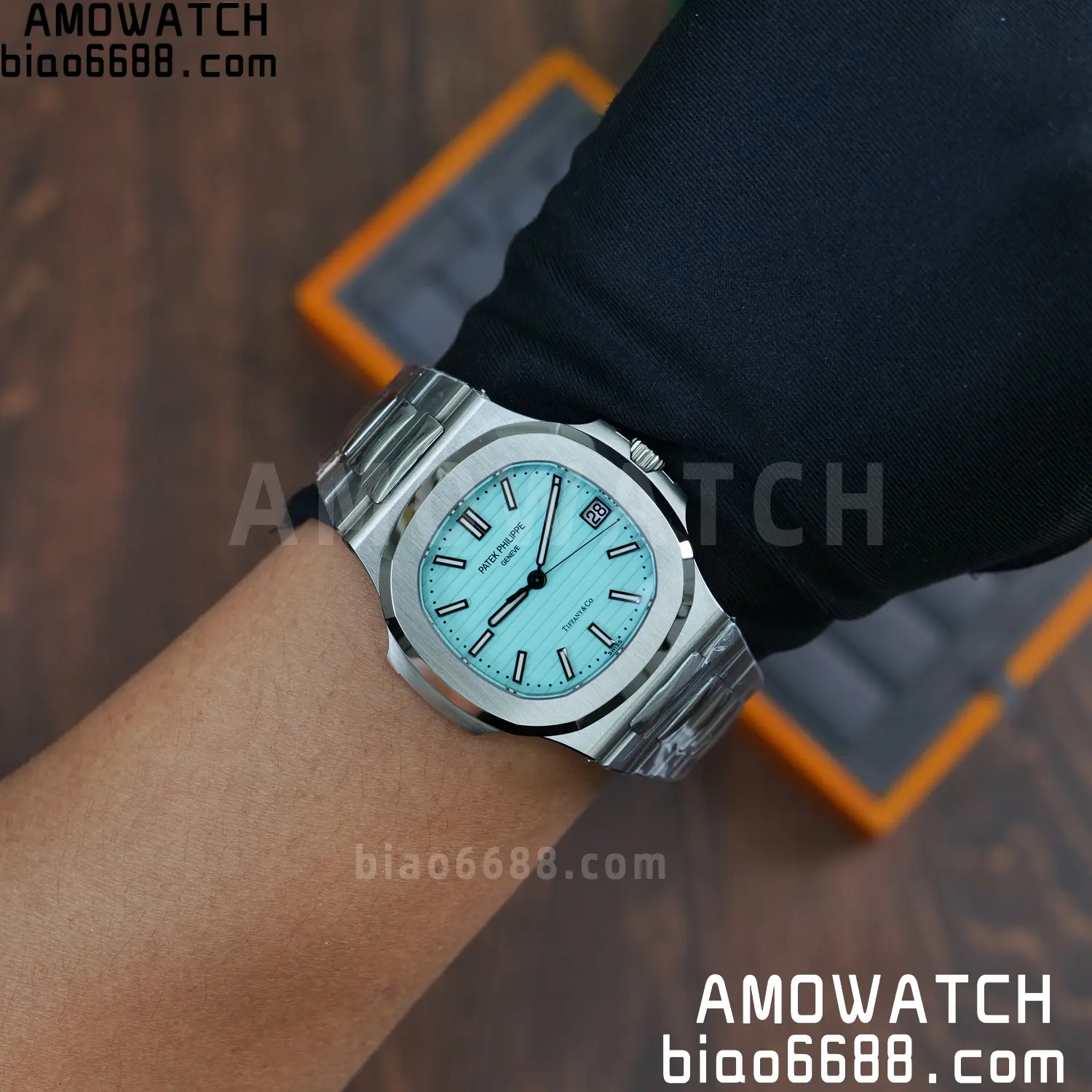 Custom Made PP Nautilus 5711 Tiffany Modified content :SW factory Tiffany Dial 、SW Pointer、DEEP crystal 122 0c909a2d1661f5e 阿默表行AmoWatch