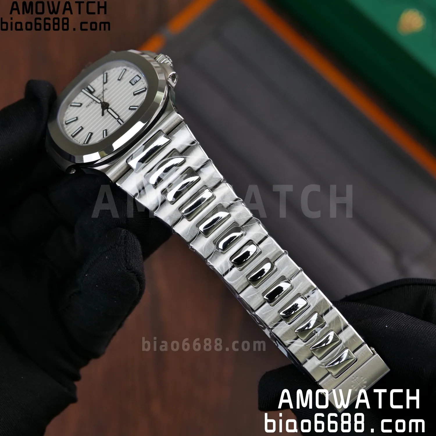 PP Nautilus 5711 DDF 1:1 Best Edition White Dial on SS Bracelet DD324 Super Clone V2 76 0f5850c86f69e87 AMO Watch