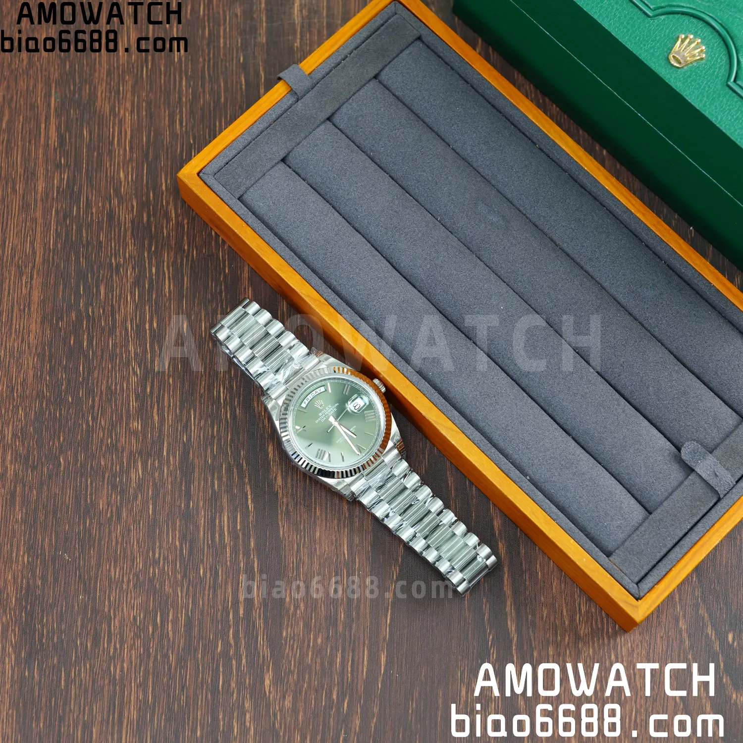 Rolex DayDate 40 228239 VSF 1:1 Best Edition Green Roman Dial on President Bracelet VS3255 V2 62 101154a8e4d4554 阿默表行AmoWatch