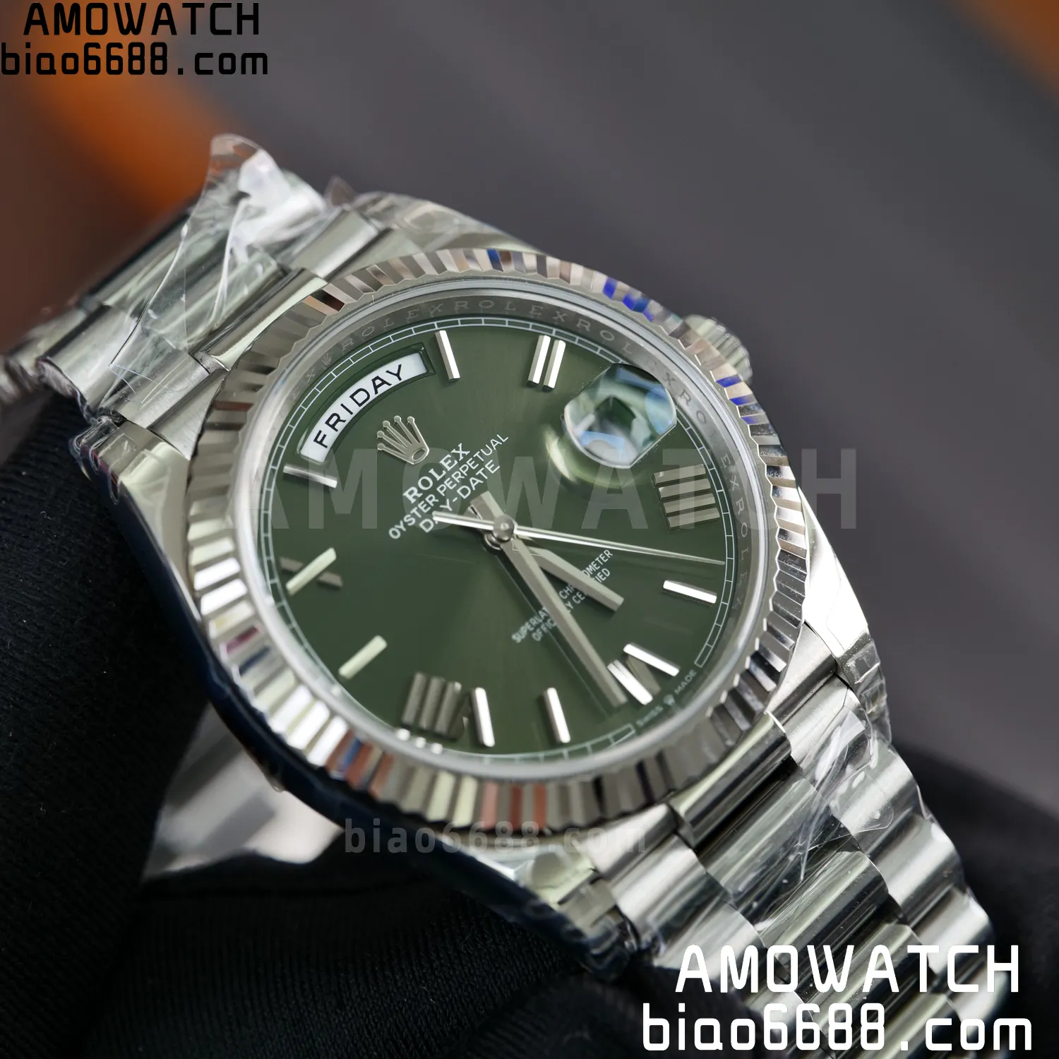 Rolex DayDate 40 228239 VSF 1:1 Best Edition Green Roman Dial on President Bracelet VS3255 V2 74 1a3125af75d2f47 阿默表行AmoWatch
