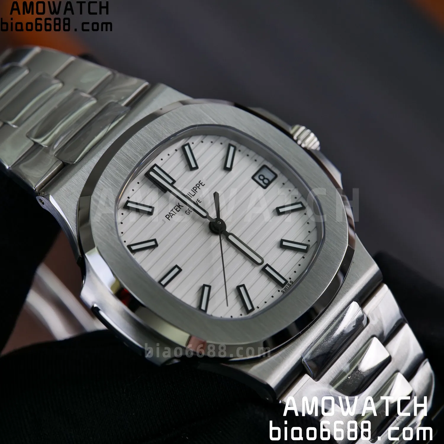 PP Nautilus 5711 DDF 1:1 Best Edition White Dial on SS Bracelet DD324 Super Clone V2 83 1d2561c885c1dc6 AMO Watch