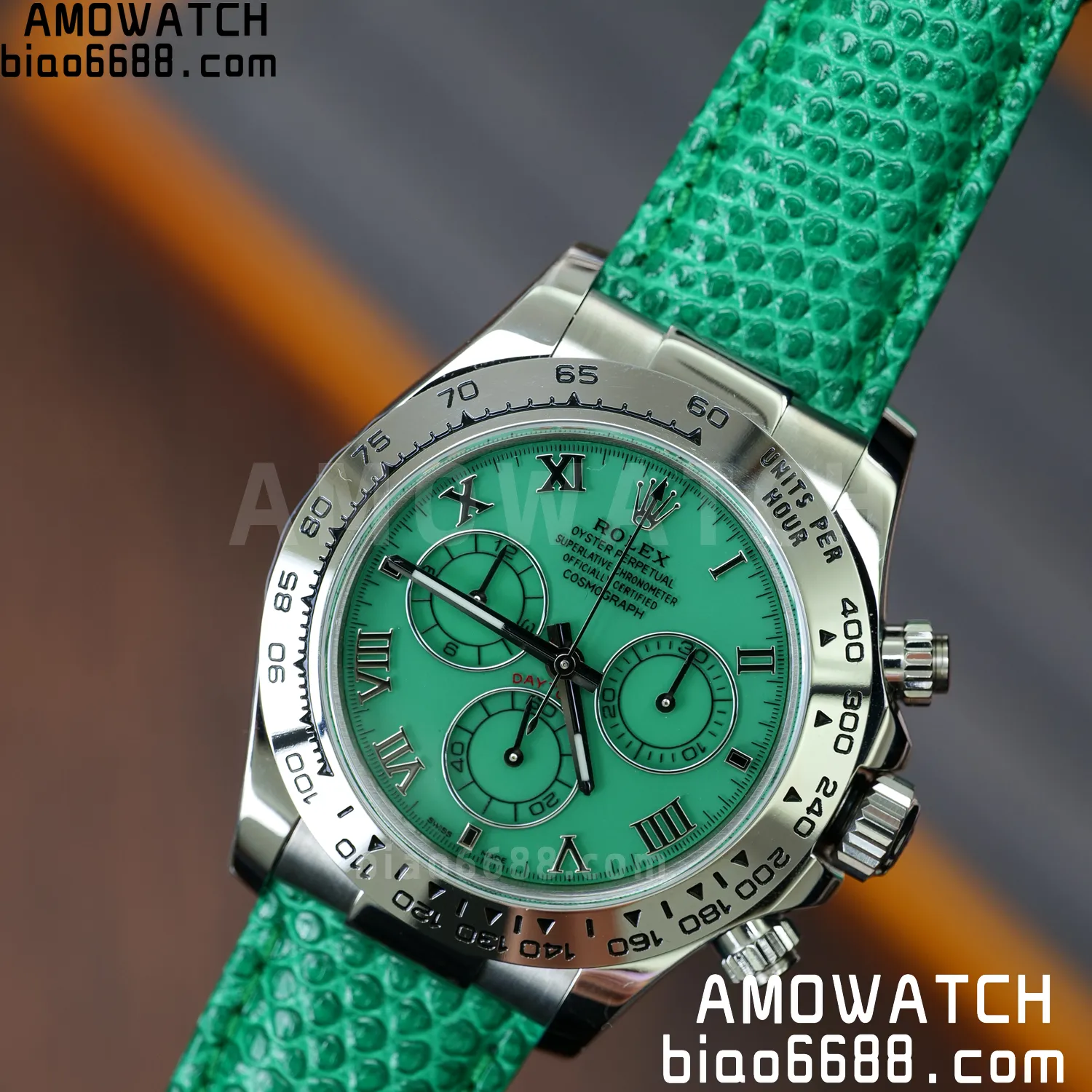 Rolex Daytona 116519 PPM Factory 1:1 Best Edition Green Roman Dial on Leather Strap 4130 86 1ed21edd040a09f 阿默表行AmoWatch