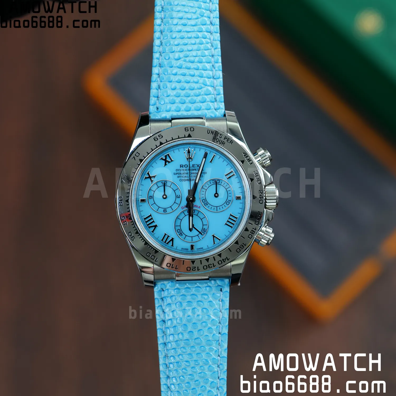 Rolex Daytona 116519 PPM Factory 1:1 Best Edition Tiffany Roman Dial on Leather Strap 4130 68 2077258db3fb02c 阿默表行AmoWatch