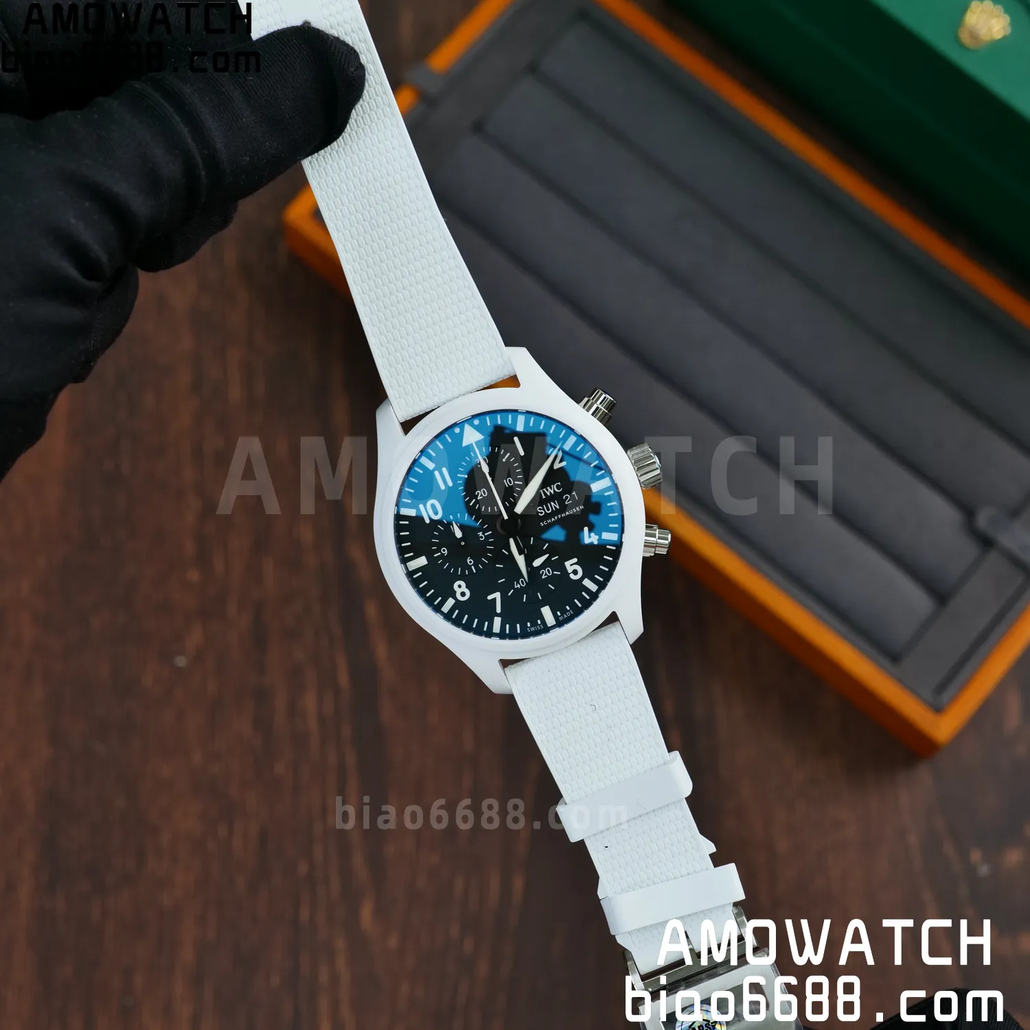IWC Pilot Chrono IW389105 White Ceramic APSF 1:1 Best Edition Black Dial SA69385 Super Clone 50 2870154db95b258 AMO Watch