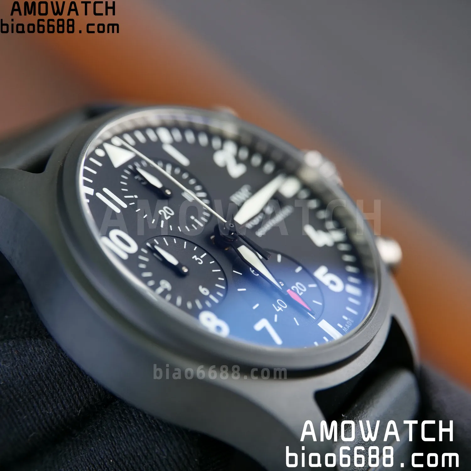 IWC Pilot Chrono IW389401 Black Ceramic APSF 1:1 Best Edition Black Dial SA69385 Super Clone 67 2ef1a9615afcb4c AMO Watch