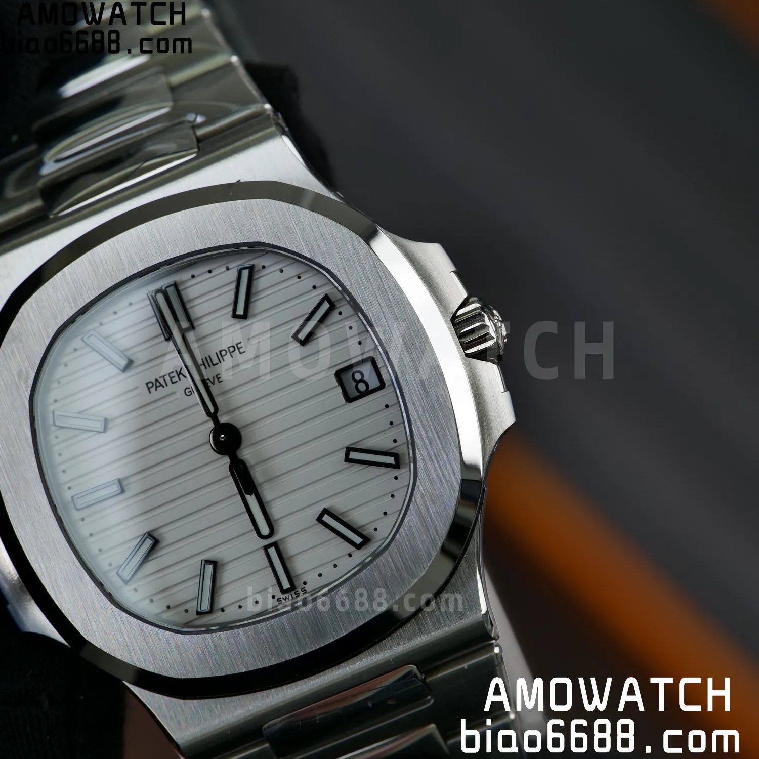 PP Nautilus 5711 DDF 1:1 Best Edition White Dial on SS Bracelet DD324 Super Clone V2 86 37e2b14fe108bf6 AMO Watch