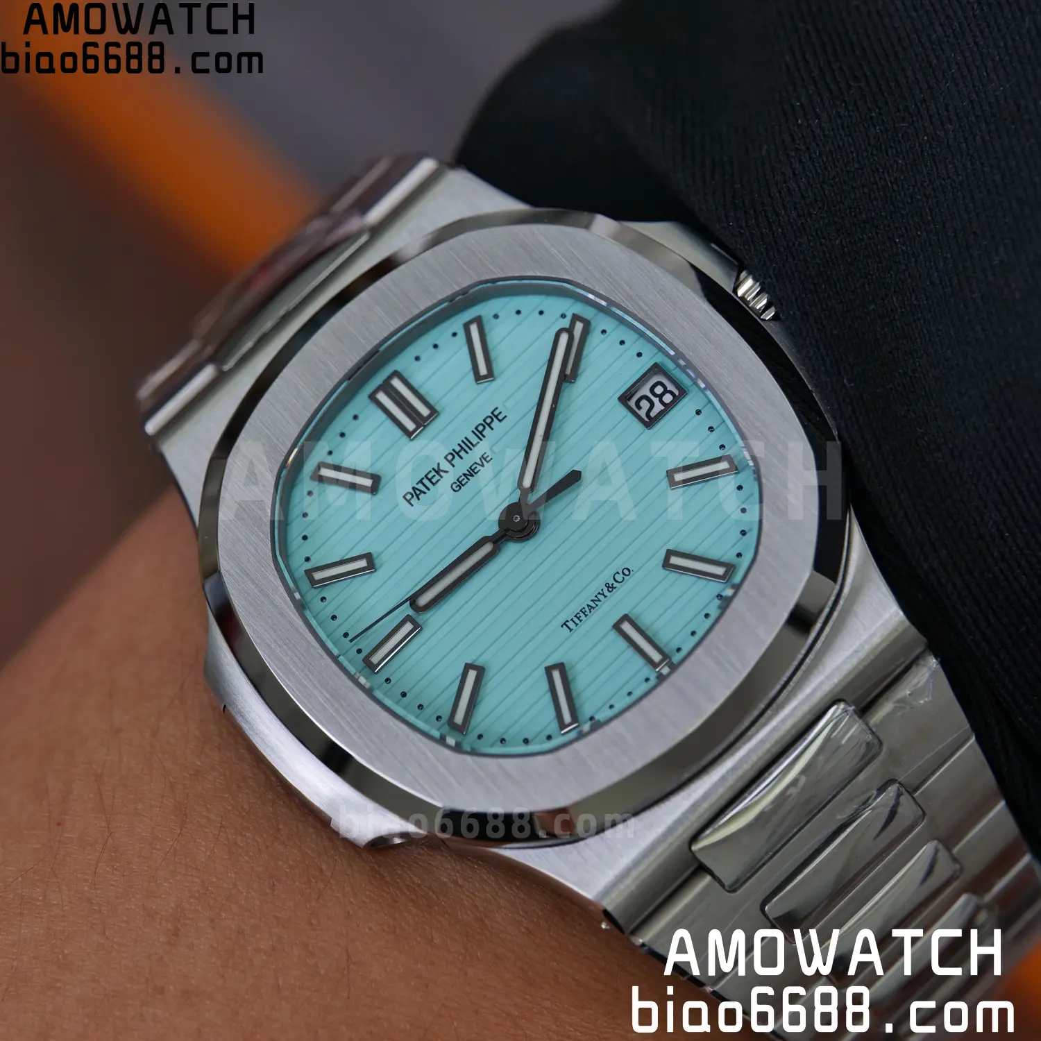 Custom Made PP Nautilus 5711 Tiffany Modified content :SW factory Tiffany Dial 、SW Pointer、DEEP crystal 114 387f63f578b855c 阿默表行AmoWatch