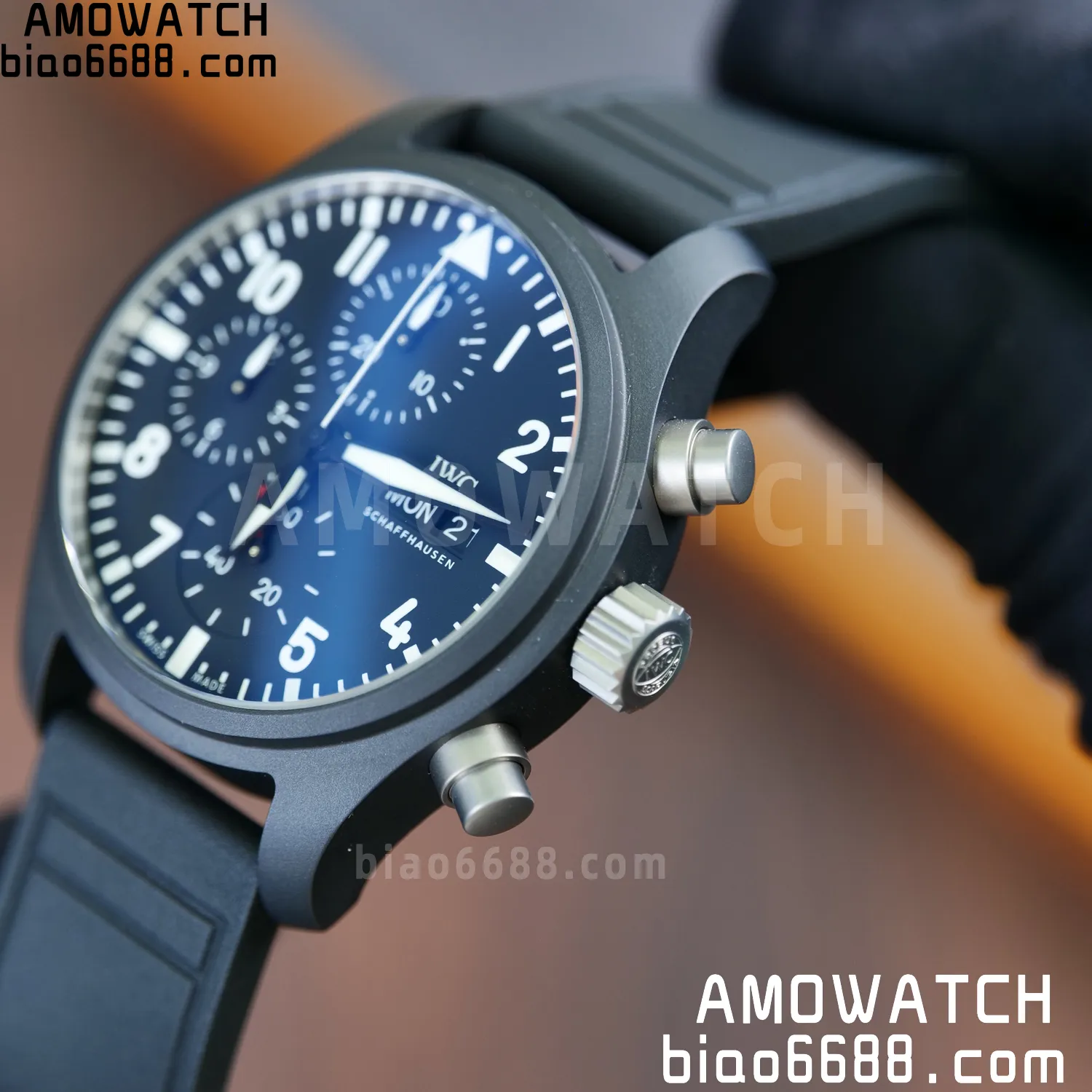 IWC Pilot Chrono IW389401 Black Ceramic APSF 1:1 Best Edition Black Dial SA69385 Super Clone 61 43115d750e37c8d AMO Watch