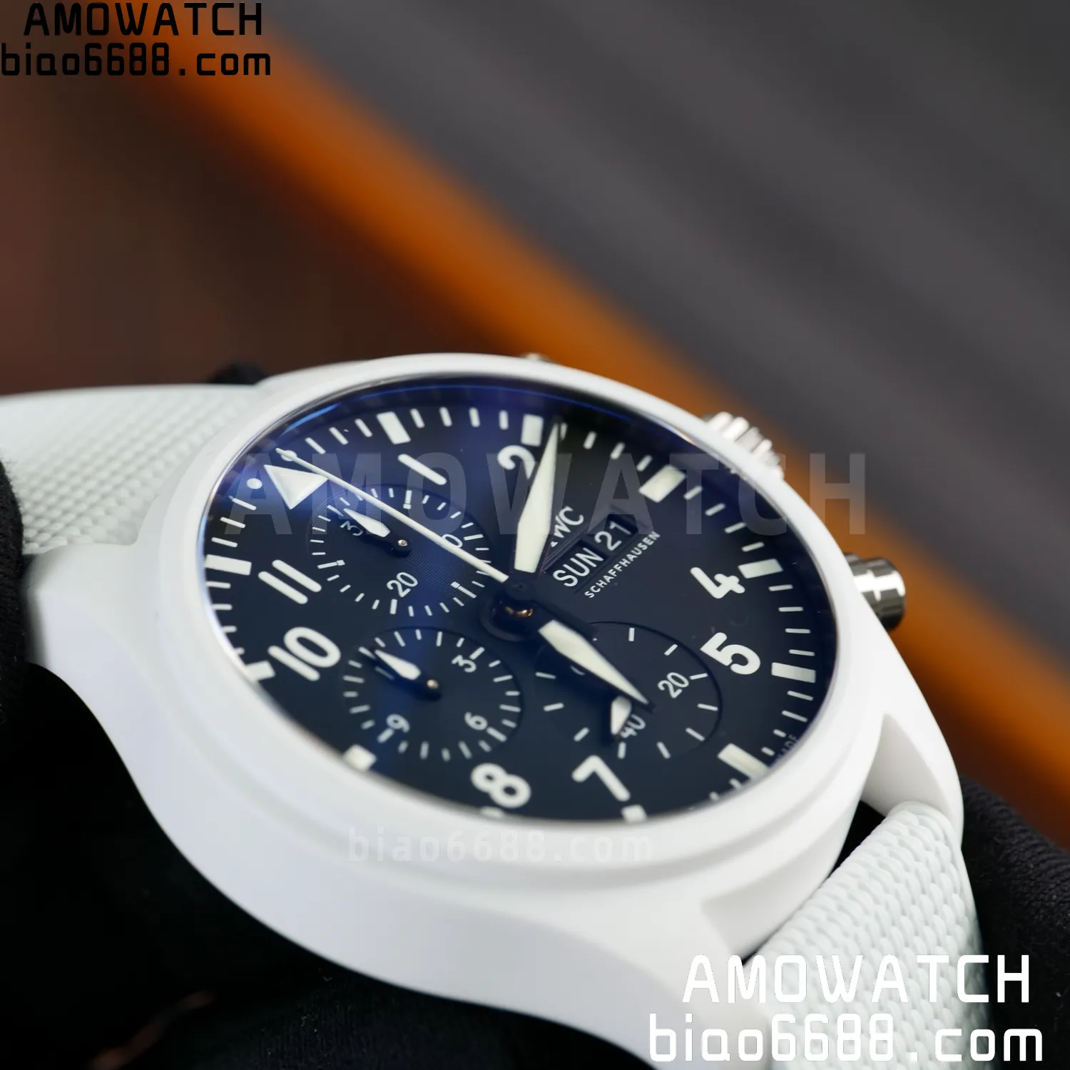 IWC Pilot Chrono IW389105 White Ceramic APSF 1:1 Best Edition Black Dial SA69385 Super Clone 66 48bca834572f1a5 AMO Watch