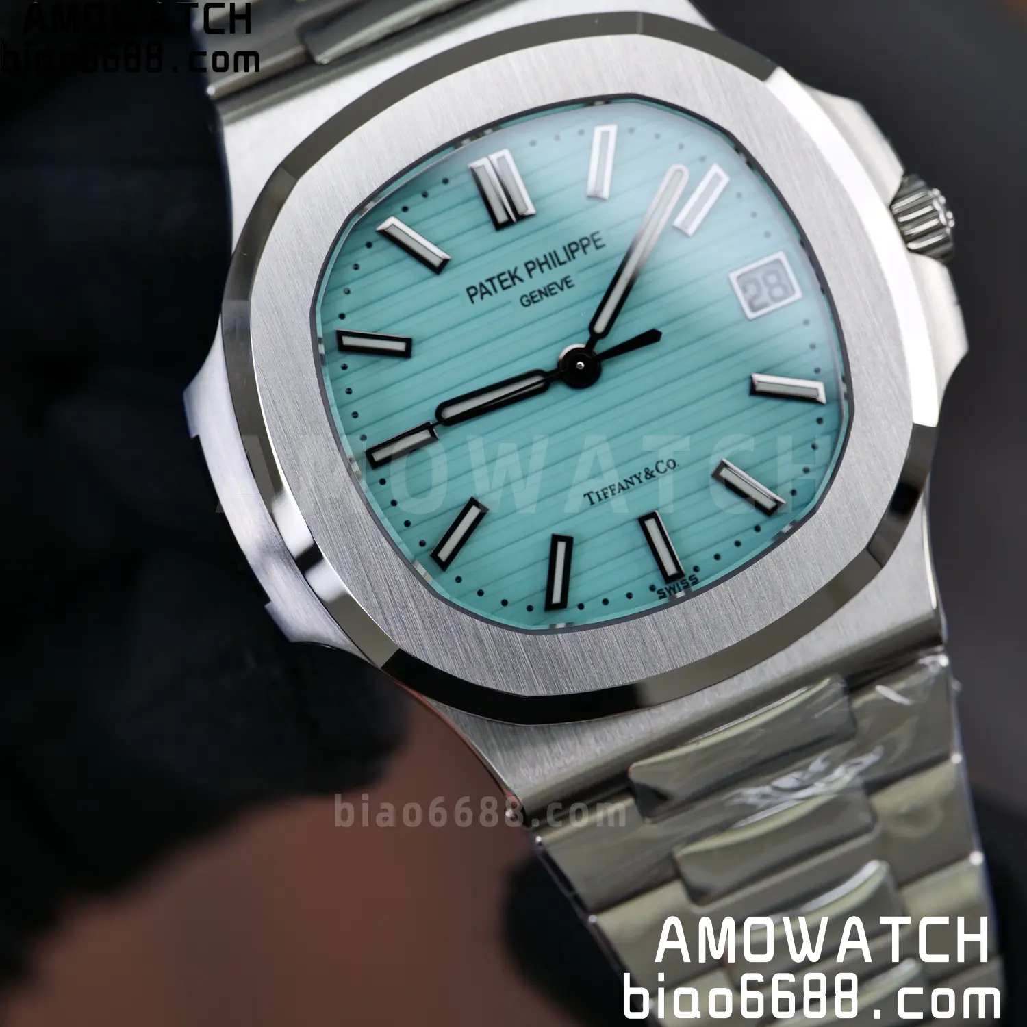 Custom Made PP Nautilus 5711 Tiffany Modified content :SW factory Tiffany Dial 、SW Pointer、DEEP crystal 104 499cb9d441247da 阿默表行AmoWatch