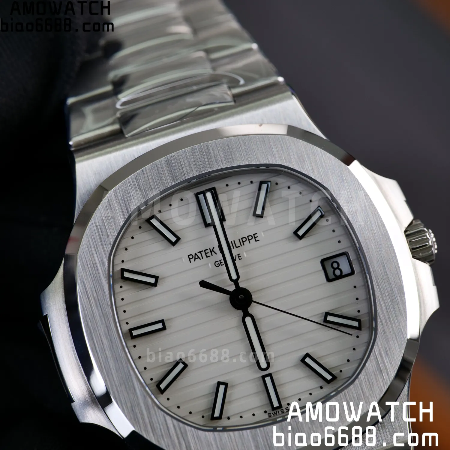 PP Nautilus 5711 DDF 1:1 Best Edition White Dial on SS Bracelet DD324 Super Clone V2 89 4dd1bd55b755dcb AMO Watch