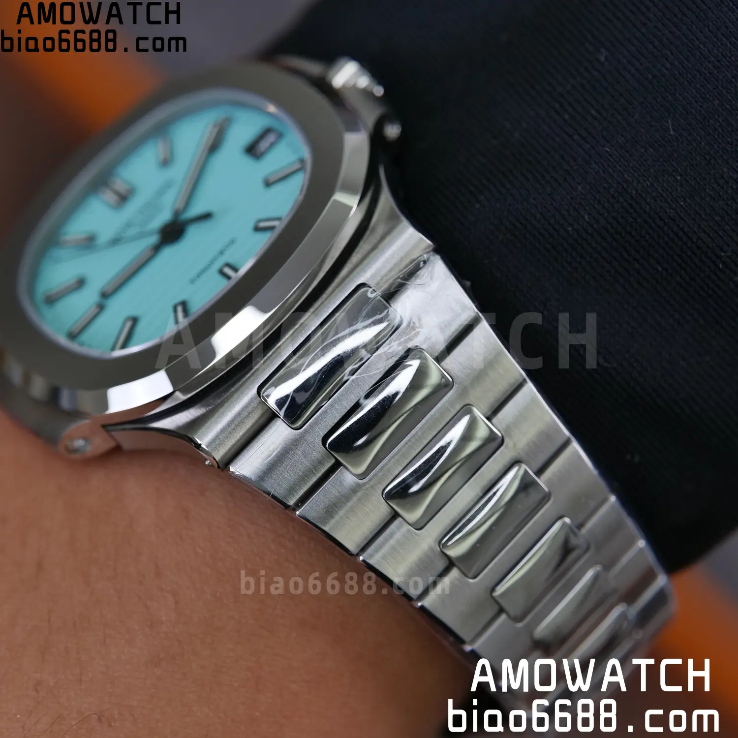 Custom Made PP Nautilus 5711 Tiffany Modified content :SW factory Tiffany Dial 、SW Pointer、DEEP crystal 116 50e8317d6f0e139 阿默表行AmoWatch