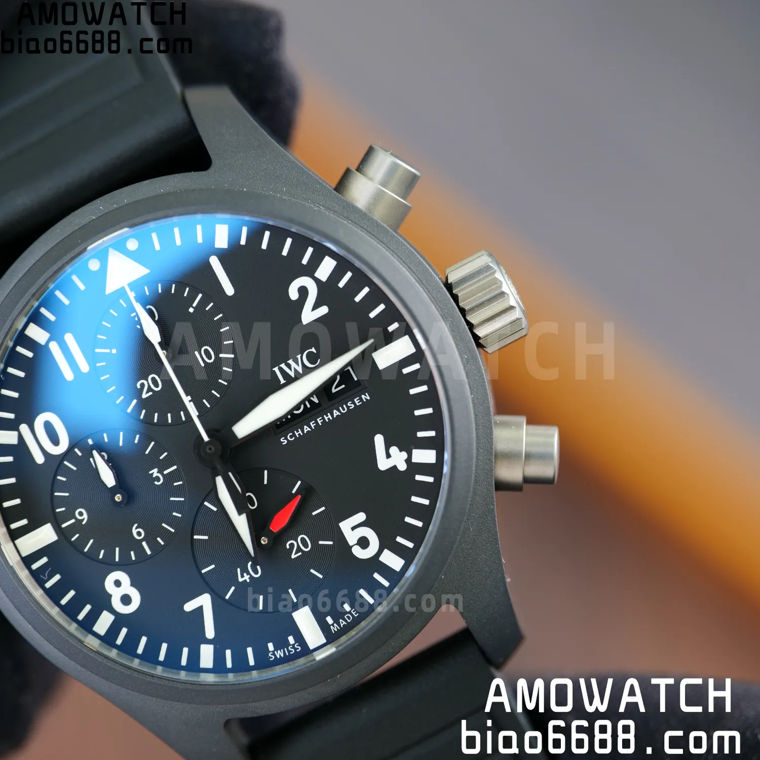 IWC Pilot Chrono IW389401 Black Ceramic APSF 1:1 Best Edition Black Dial SA69385 Super Clone 65 55492d6c93d88fc AMO Watch