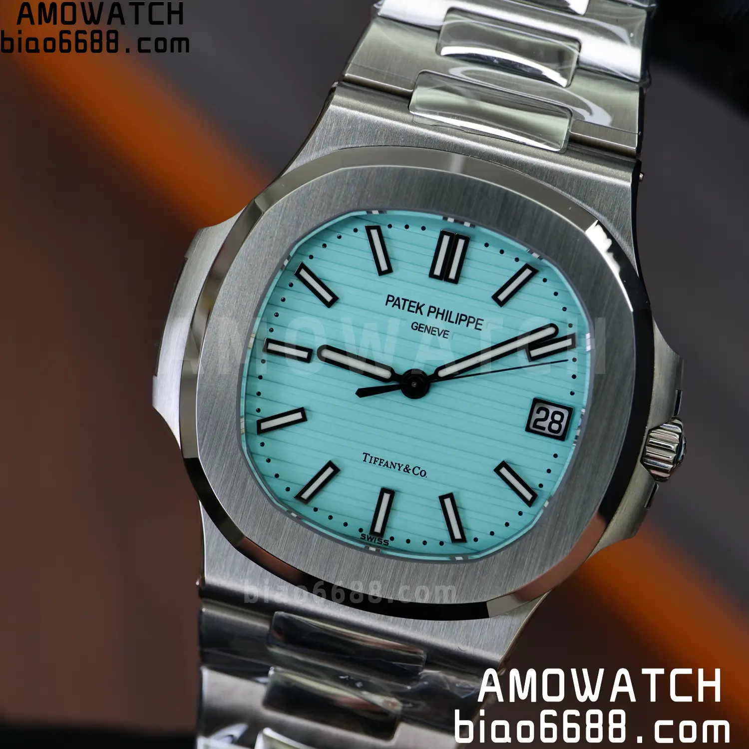 Custom Made PP Nautilus 5711 Tiffany Modified content :SW factory Tiffany Dial 、SW Pointer、DEEP crystal 109 55b624db8c7d3f3 阿默表行AmoWatch
