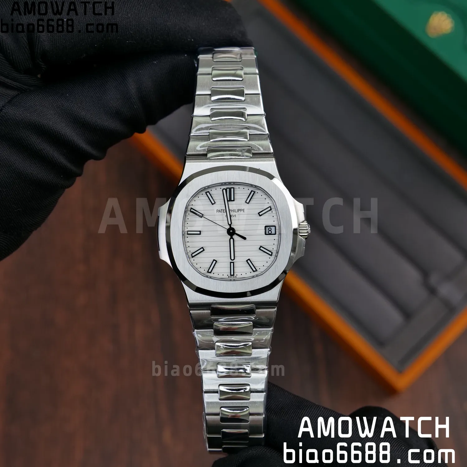 PP Nautilus 5711 DDF 1:1 Best Edition White Dial on SS Bracelet DD324 Super Clone V2 72 5ced7e488c7209f AMO Watch