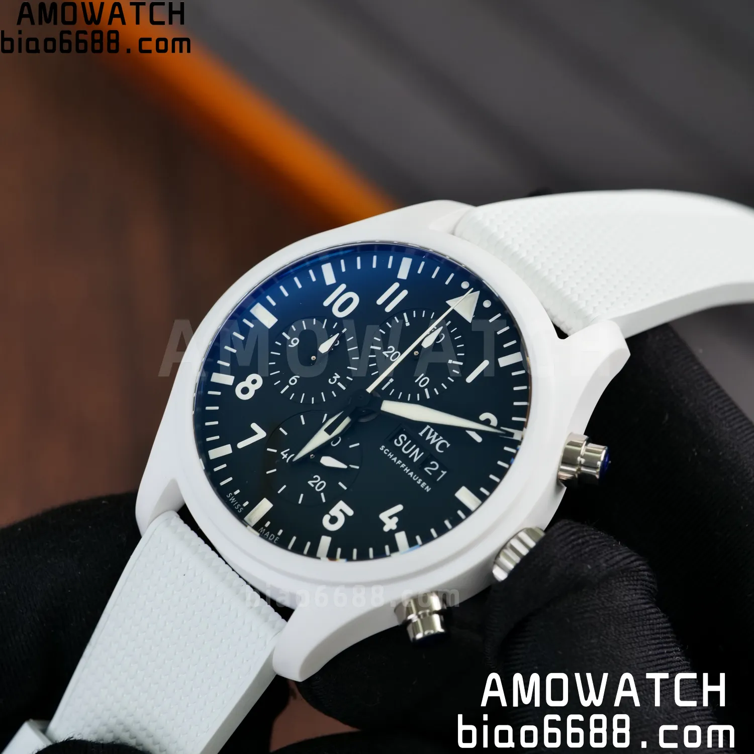 IWC Pilot Chrono IW389105 White Ceramic APSF 1:1 Best Edition Black Dial SA69385 Super Clone 62 5f8d05c97fd5d09 AMO Watch