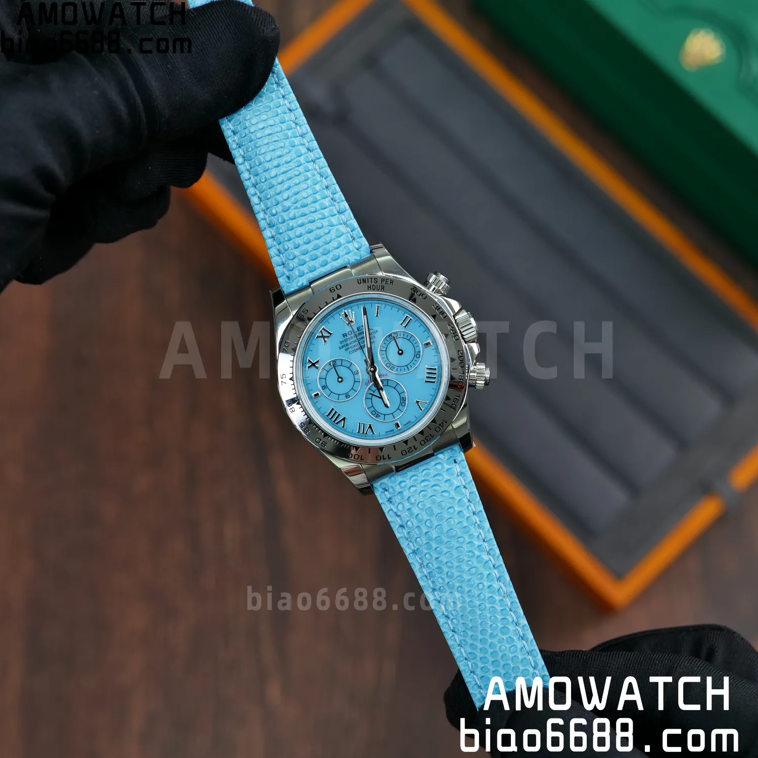 Rolex Daytona 116519 PPM Factory 1:1 Best Edition Tiffany Roman Dial on Leather Strap 4130 63 5f96c33bde577f3 阿默表行AmoWatch