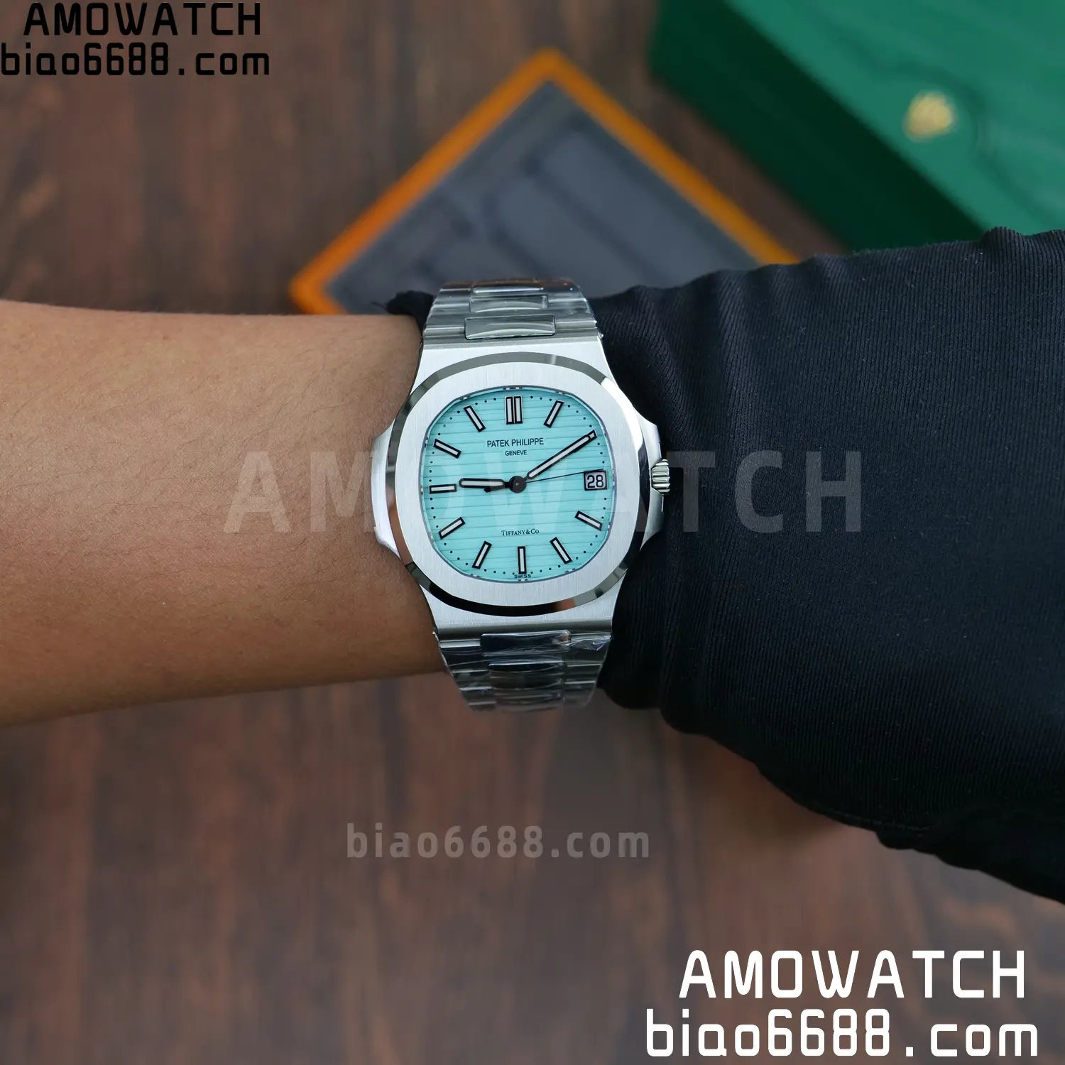 Custom Made PP Nautilus 5711 Tiffany Modified content :SW factory Tiffany Dial 、SW Pointer、DEEP crystal 121 6d8a583c24d8999 阿默表行AmoWatch