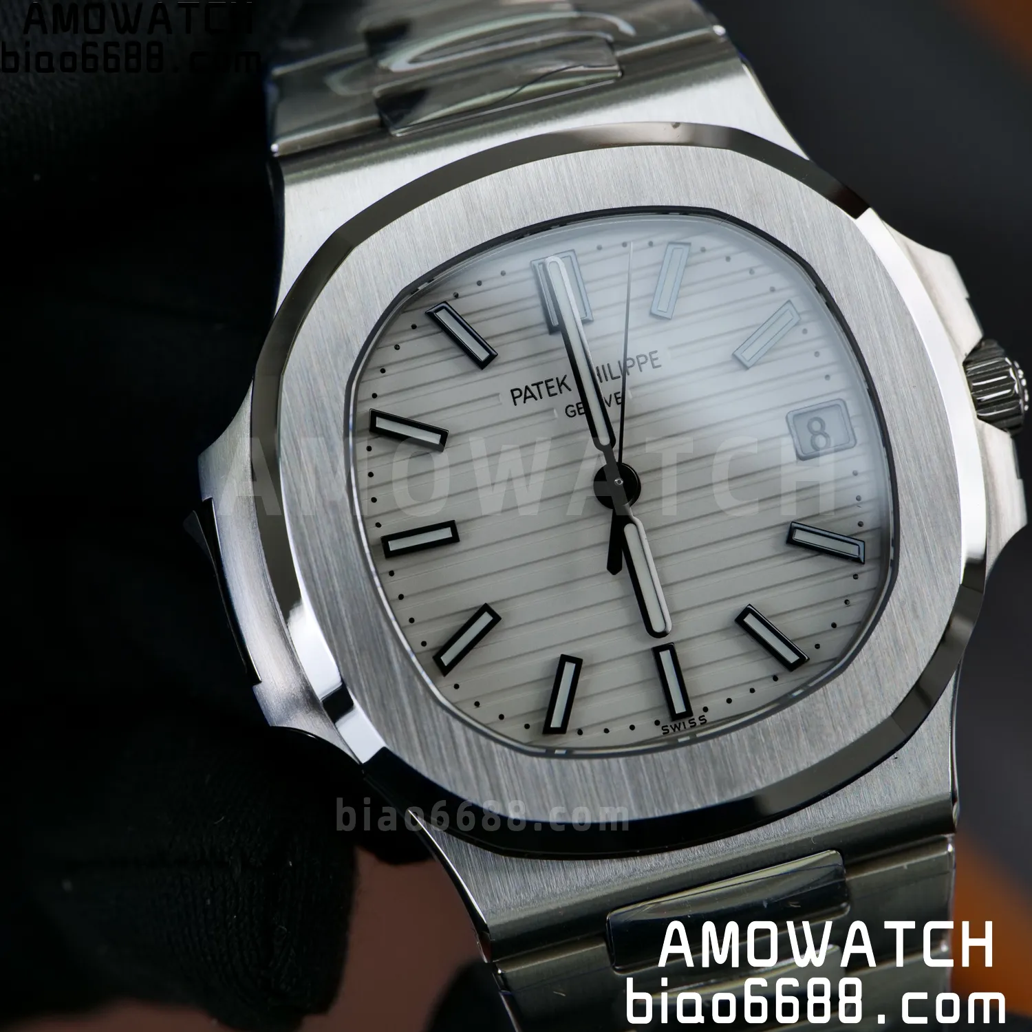 PP Nautilus 5711 DDF 1:1 Best Edition White Dial on SS Bracelet DD324 Super Clone V2 87 7032a11053dba04 AMO Watch