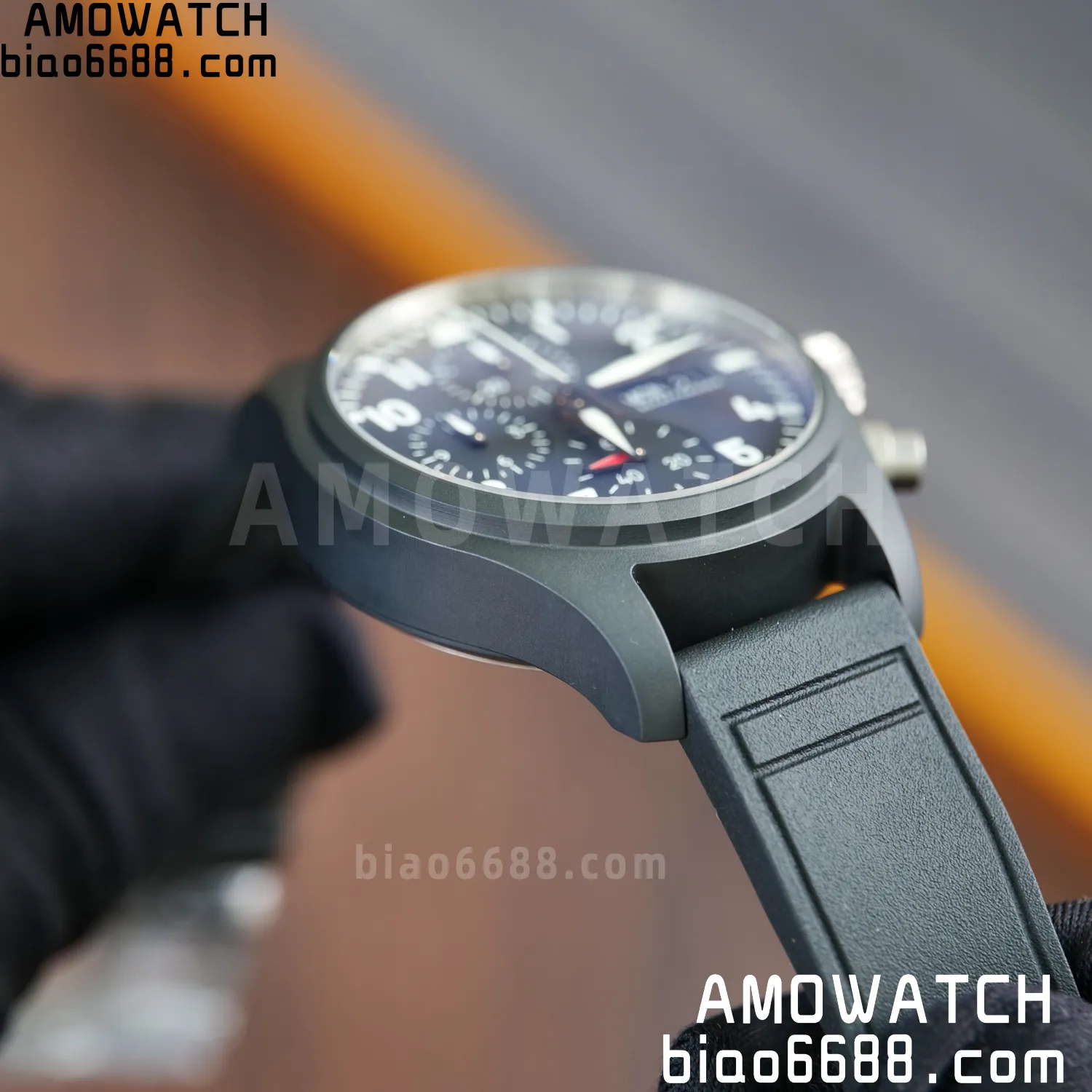 IWC Pilot Chrono IW389401 Black Ceramic APSF 1:1 Best Edition Black Dial SA69385 Super Clone 59 70fb86ee3e3fe47 AMO Watch