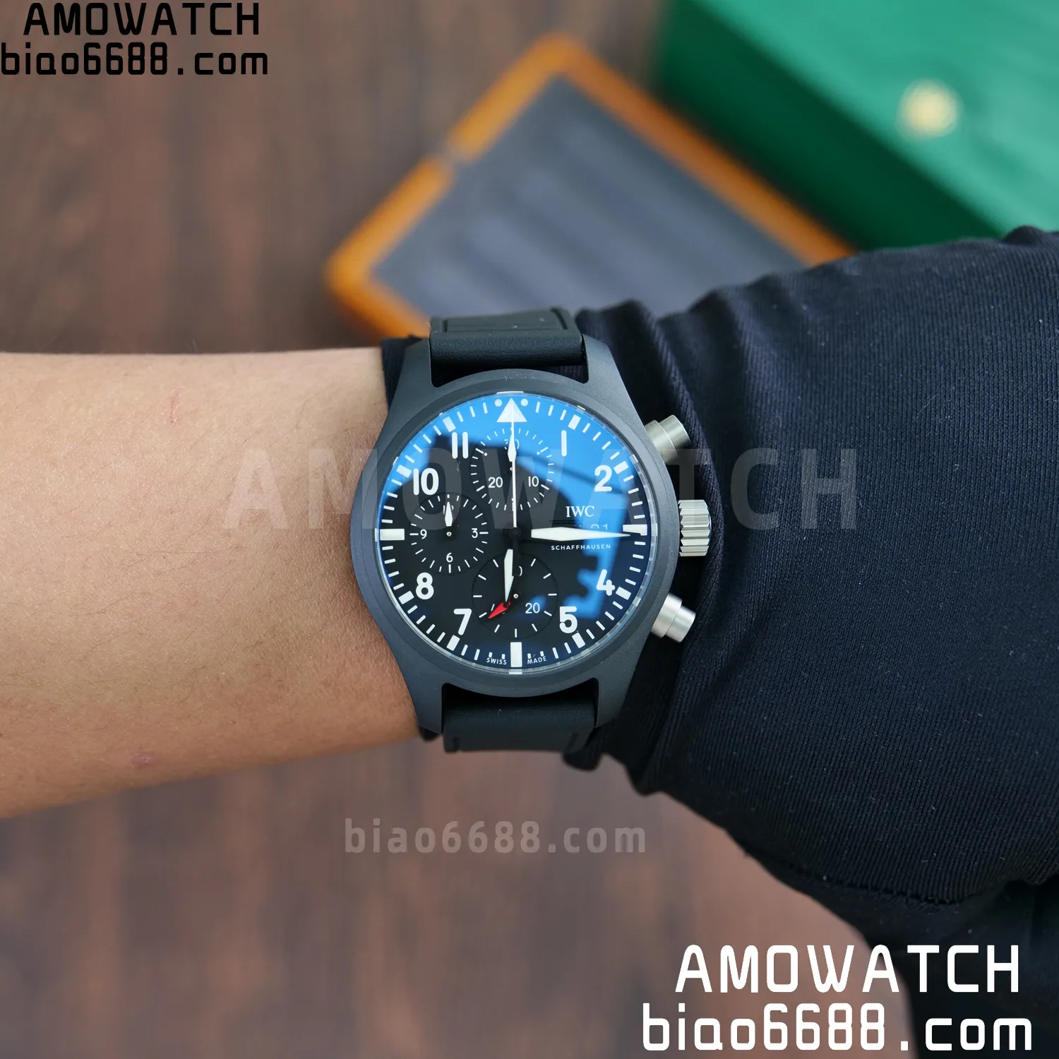 IWC Pilot Chrono IW389401 Black Ceramic APSF 1:1 Best Edition Black Dial SA69385 Super Clone 75 73f8e8da8e7c20a AMO Watch
