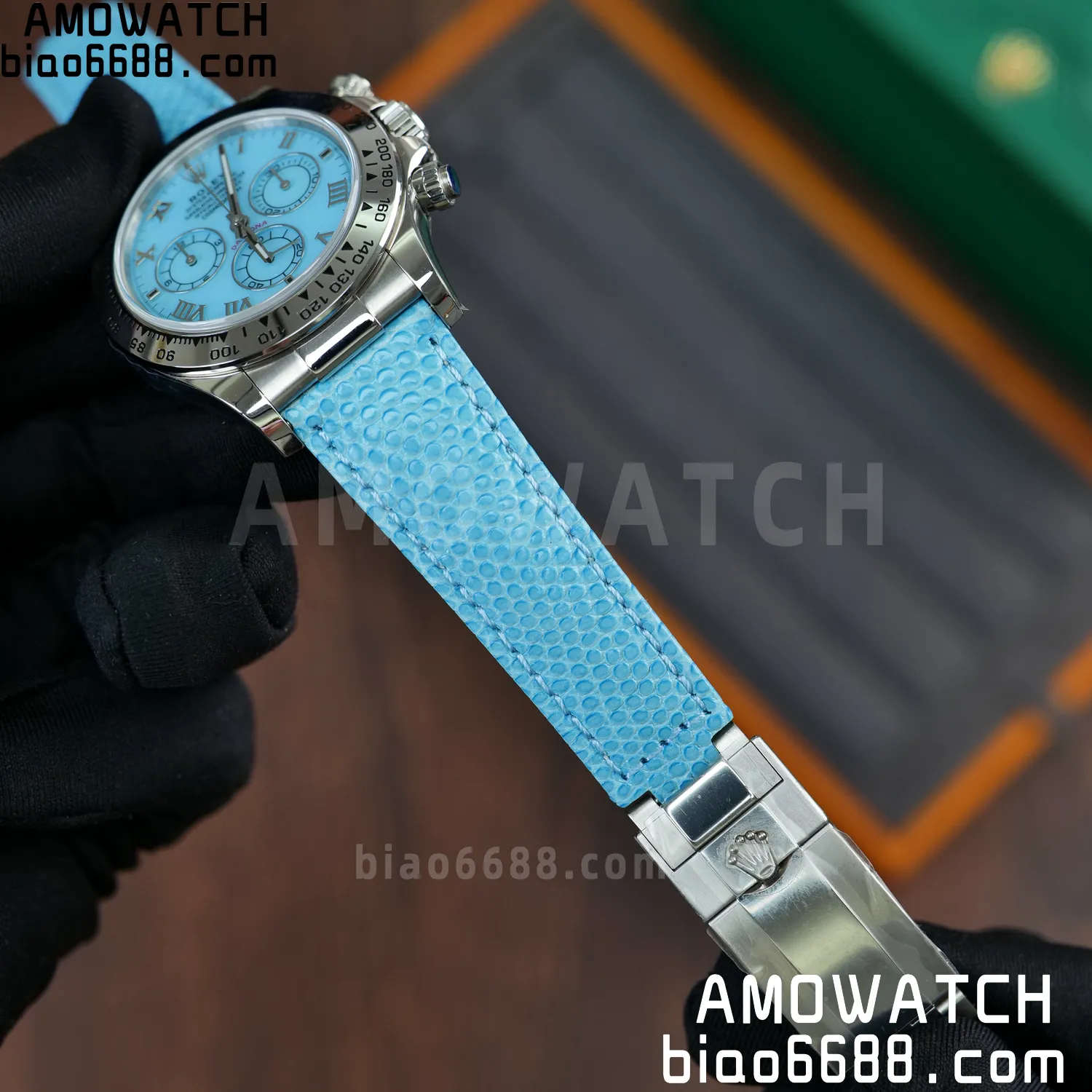 Rolex Daytona 116519 PPM Factory 1:1 Best Edition Tiffany Roman Dial on Leather Strap 4130 67 748a6209e8eefc9 阿默表行AmoWatch