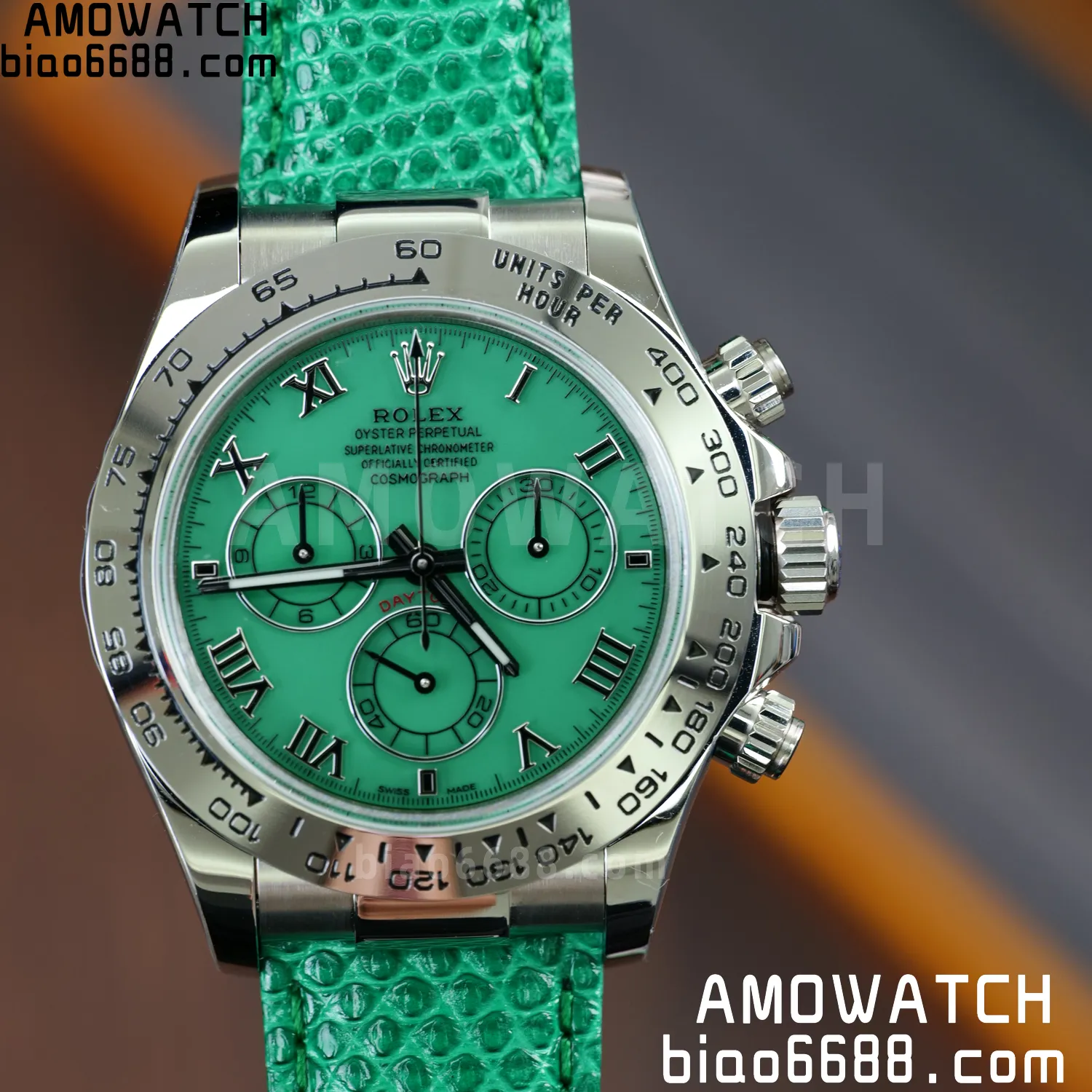 Rolex Daytona 116519 PPM Factory 1:1 Best Edition Green Roman Dial on Leather Strap 4130 74 74e53745ffcc05f 阿默表行AmoWatch