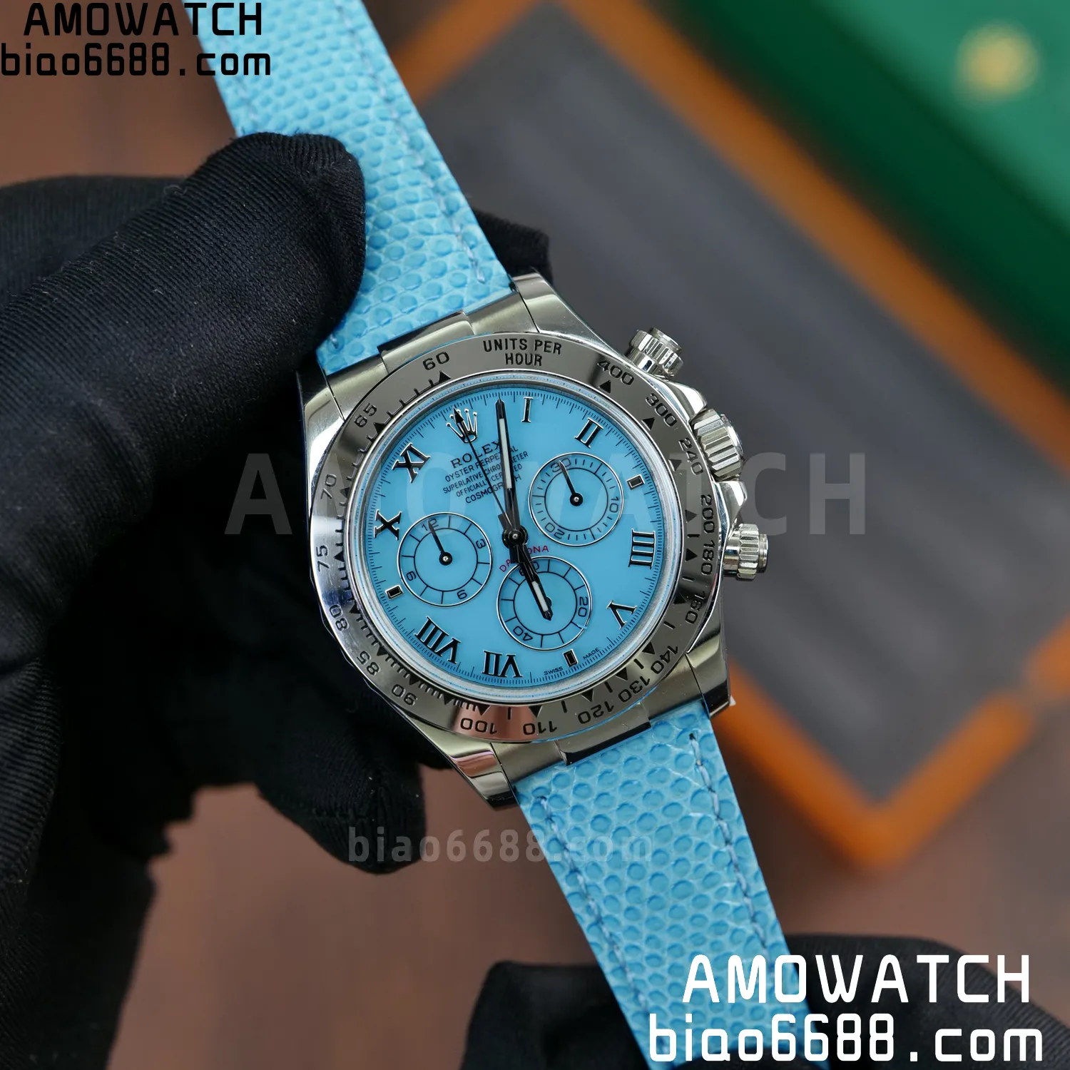 Rolex Daytona 116519 PPM Factory 1:1 Best Edition Tiffany Roman Dial on Leather Strap 4130 64 7882d6f70faf5d9 阿默表行AmoWatch