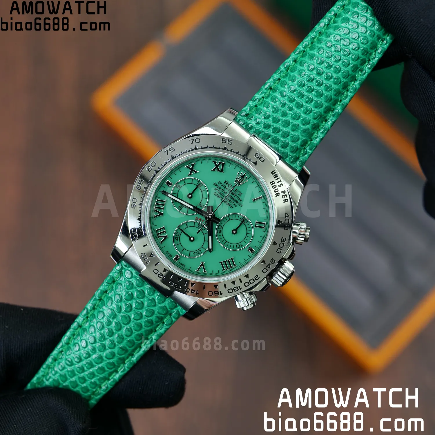 Rolex Daytona 116519 PPM Factory 1:1 Best Edition Green Roman Dial on Leather Strap 4130 70 7c2d16b1762d3f3 阿默表行AmoWatch