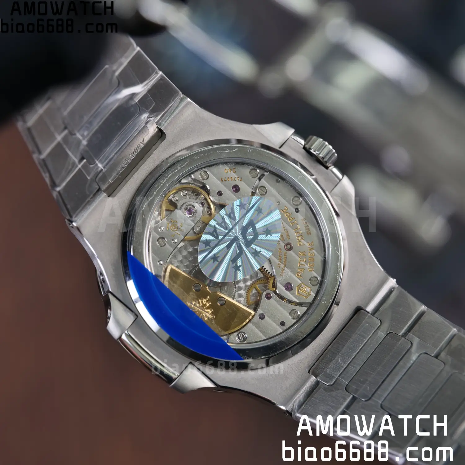 Custom Made PP Nautilus 5712 SW Dial Hands VVS Moon Phase Wheel 107 7d6fc64d70fb4ee AMO Watch