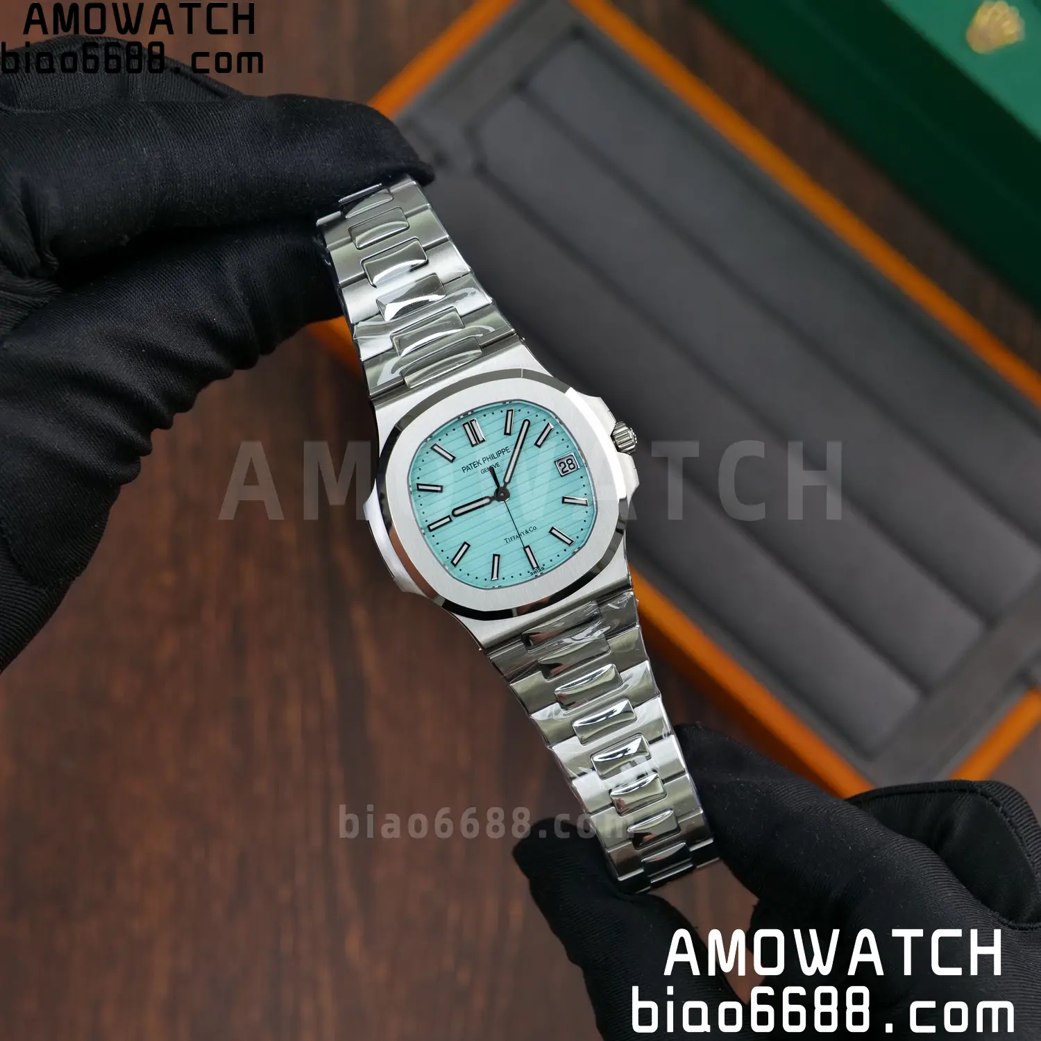 Custom Made PP Nautilus 5711 Tiffany Modified content :SW factory Tiffany Dial 、SW Pointer、DEEP crystal 86 7fca6bdaeb0fe36 阿默表行AmoWatch