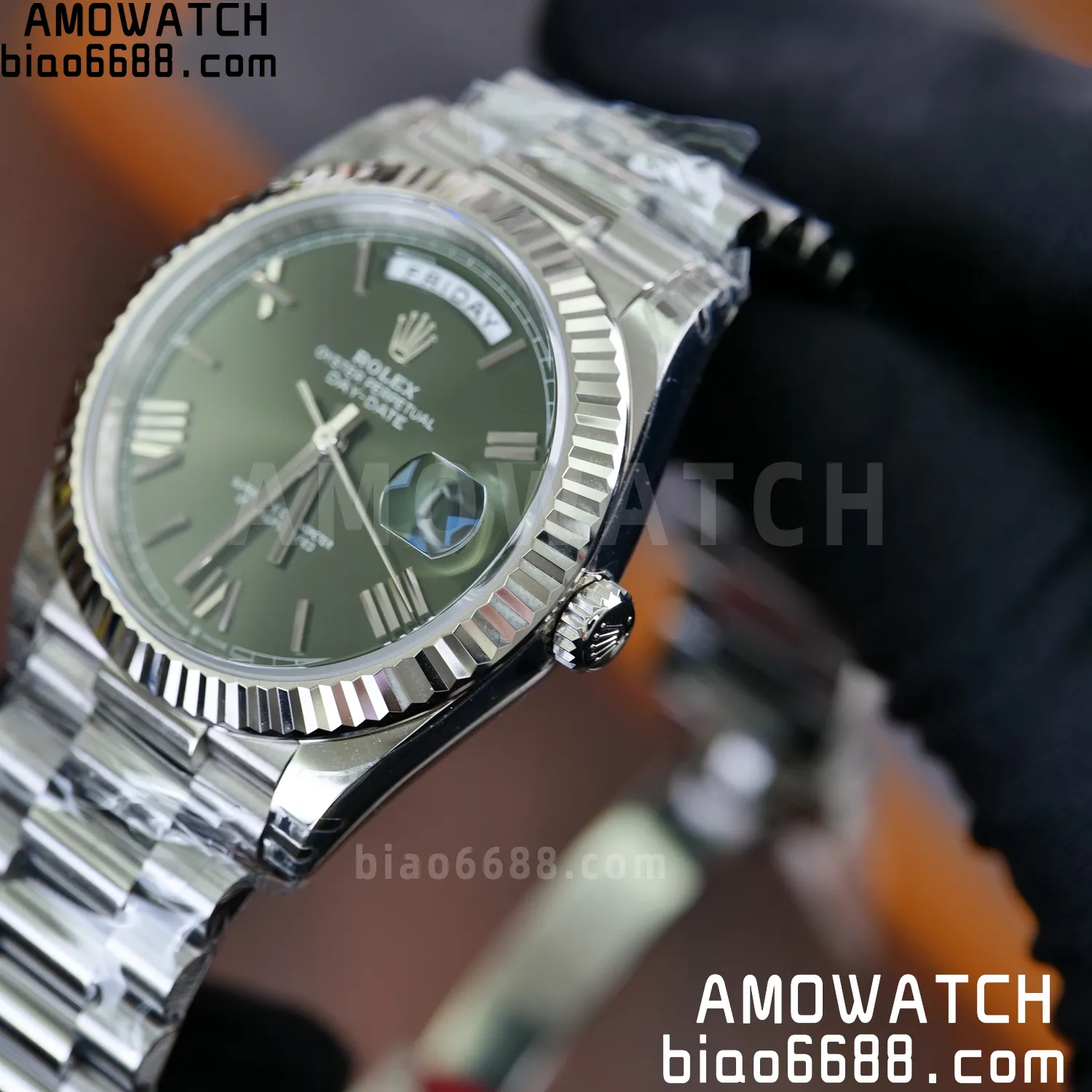 Rolex DayDate 40 228239 VSF 1:1 Best Edition Green Roman Dial on President Bracelet VS3255 V2 73 821697f6a267199 阿默表行AmoWatch