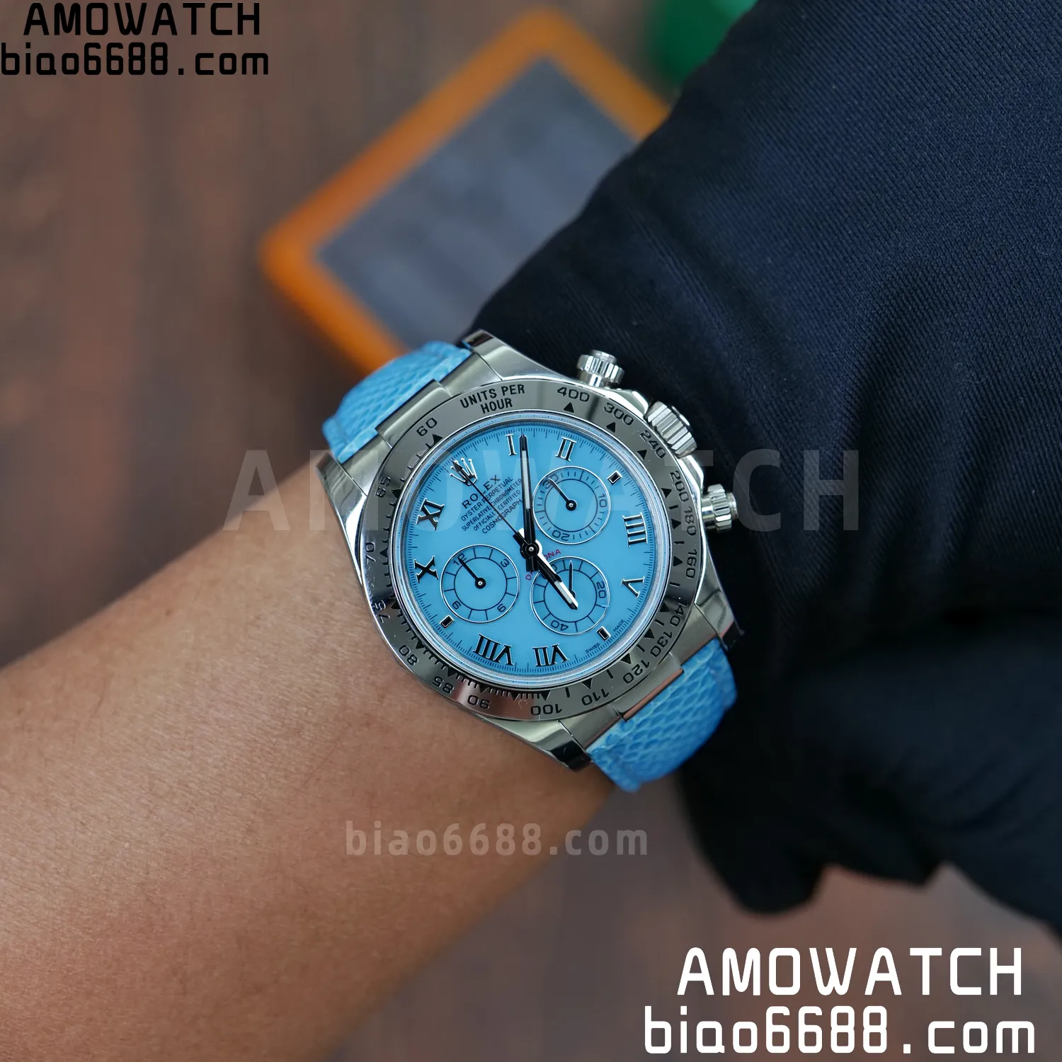 Rolex Daytona 116519 PPM Factory 1:1 Best Edition Tiffany Roman Dial on Leather Strap 4130 87 8444571aec24e74 阿默表行AmoWatch
