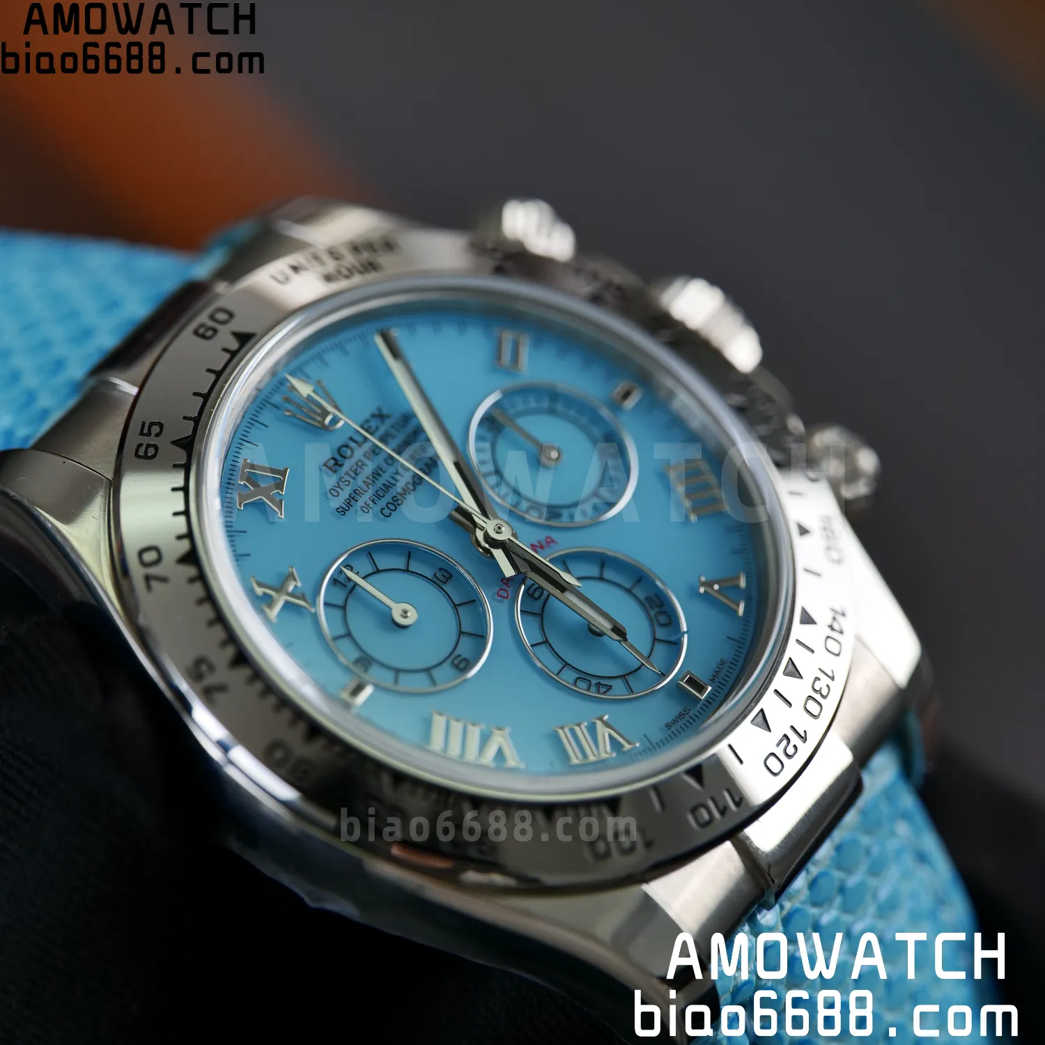 Rolex Daytona 116519 PPM Factory 1:1 Best Edition Tiffany Roman Dial on Leather Strap 4130 78 85740f6e855ee9e 阿默表行AmoWatch
