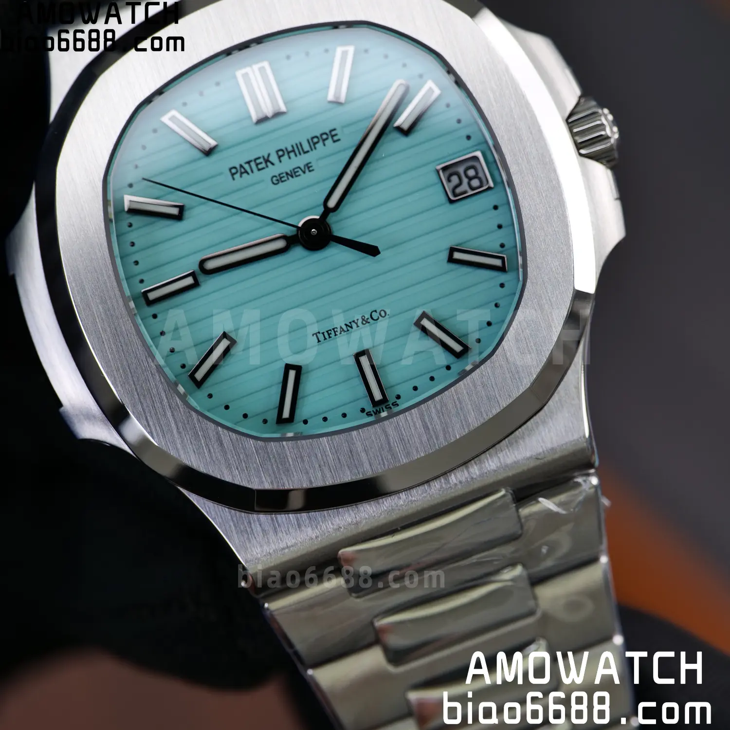 Custom Made PP Nautilus 5711 Tiffany Modified content :SW factory Tiffany Dial 、SW Pointer、DEEP crystal 105 88bf1197e813813 阿默表行AmoWatch