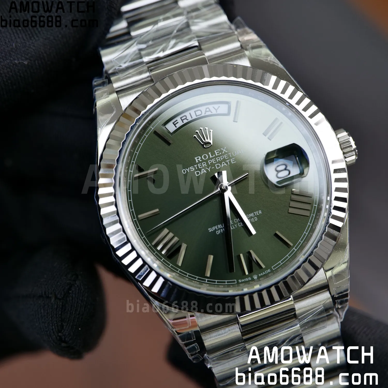 Rolex DayDate 40 228239 VSF 1:1 Best Edition Green Roman Dial on President Bracelet VS3255 V2 78 8e40132986e06a7 阿默表行AmoWatch