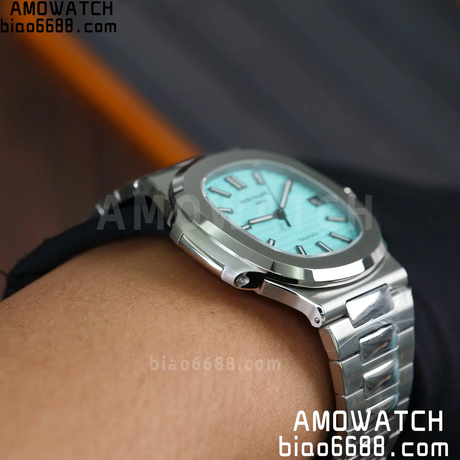 Custom Made PP Nautilus 5711 Tiffany Modified content :SW factory Tiffany Dial 、SW Pointer、DEEP crystal 119 9028363d62aa71d 阿默表行AmoWatch