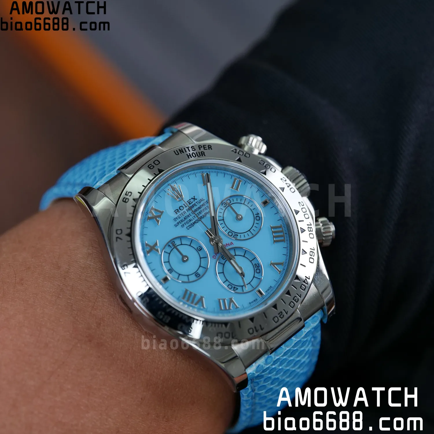 Rolex Daytona 116519 PPM Factory 1:1 Best Edition Tiffany Roman Dial on Leather Strap 4130 85 91688c44b924035 阿默表行AmoWatch