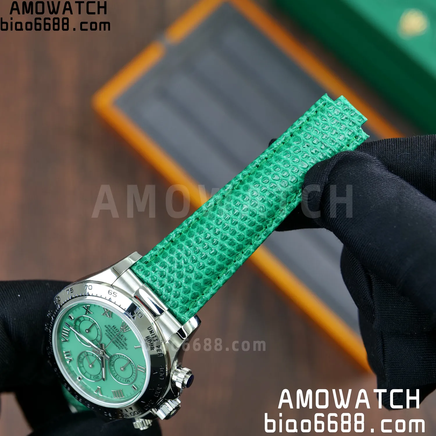 Rolex Daytona 116519 PPM Factory 1:1 Best Edition Green Roman Dial on Leather Strap 4130 71 9c0dcfcca8bbe36 阿默表行AmoWatch