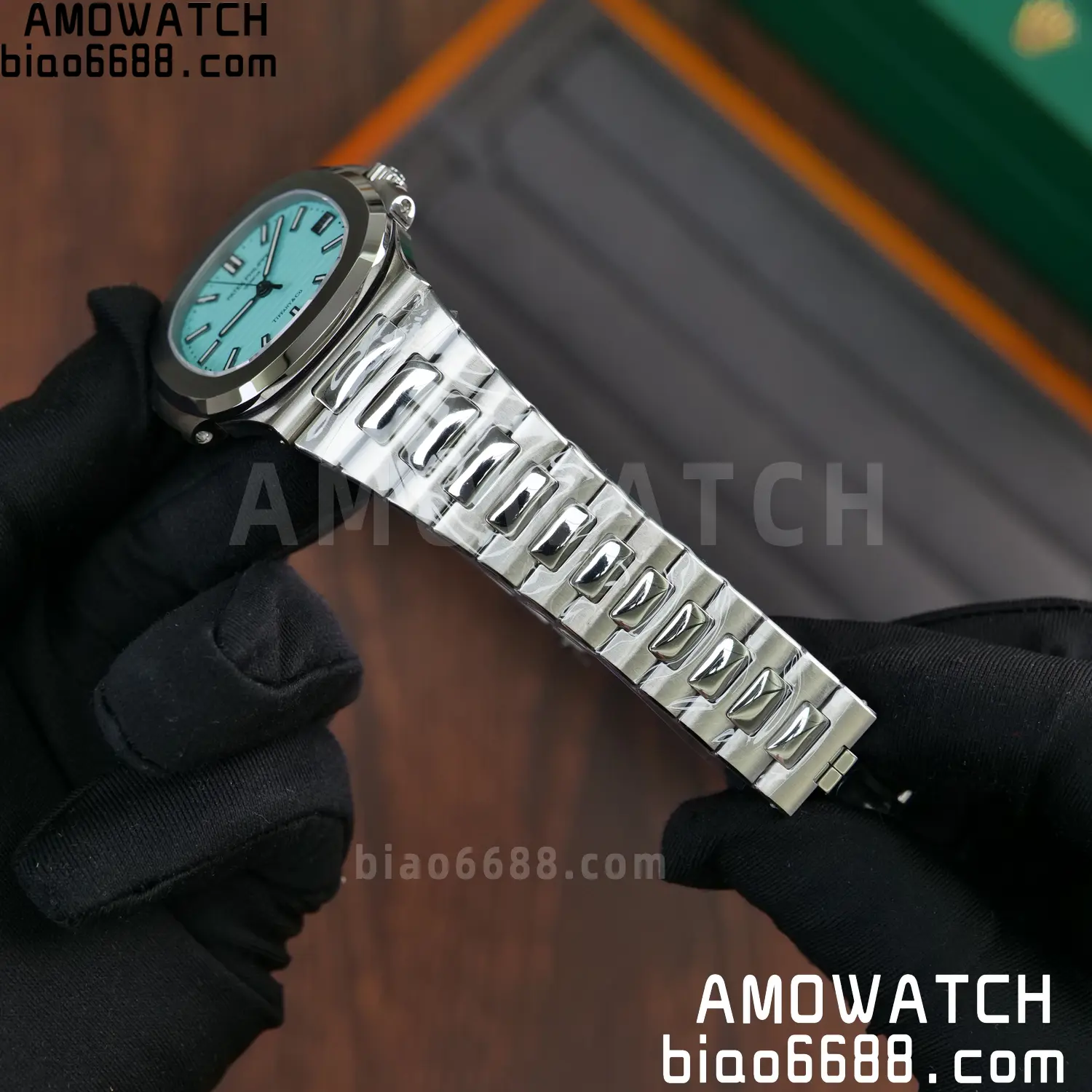 Custom Made PP Nautilus 5711 Tiffany Modified content :SW factory Tiffany Dial 、SW Pointer、DEEP crystal 93 a1a9352cbb02a8a 阿默表行AmoWatch