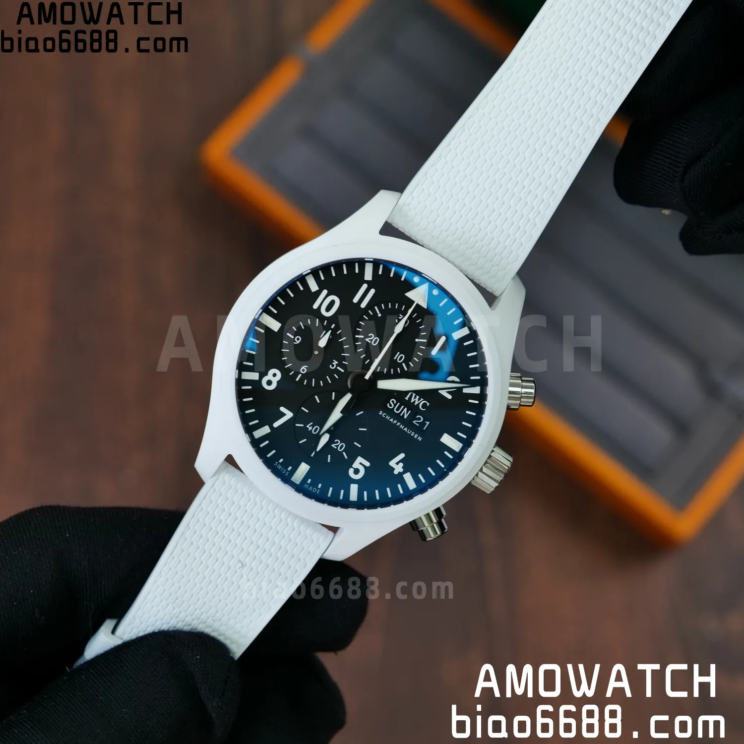 IWC Pilot Chrono IW389105 White Ceramic APSF 1:1 Best Edition Black Dial SA69385 Super Clone 52 a2c0481423768bf AMO Watch