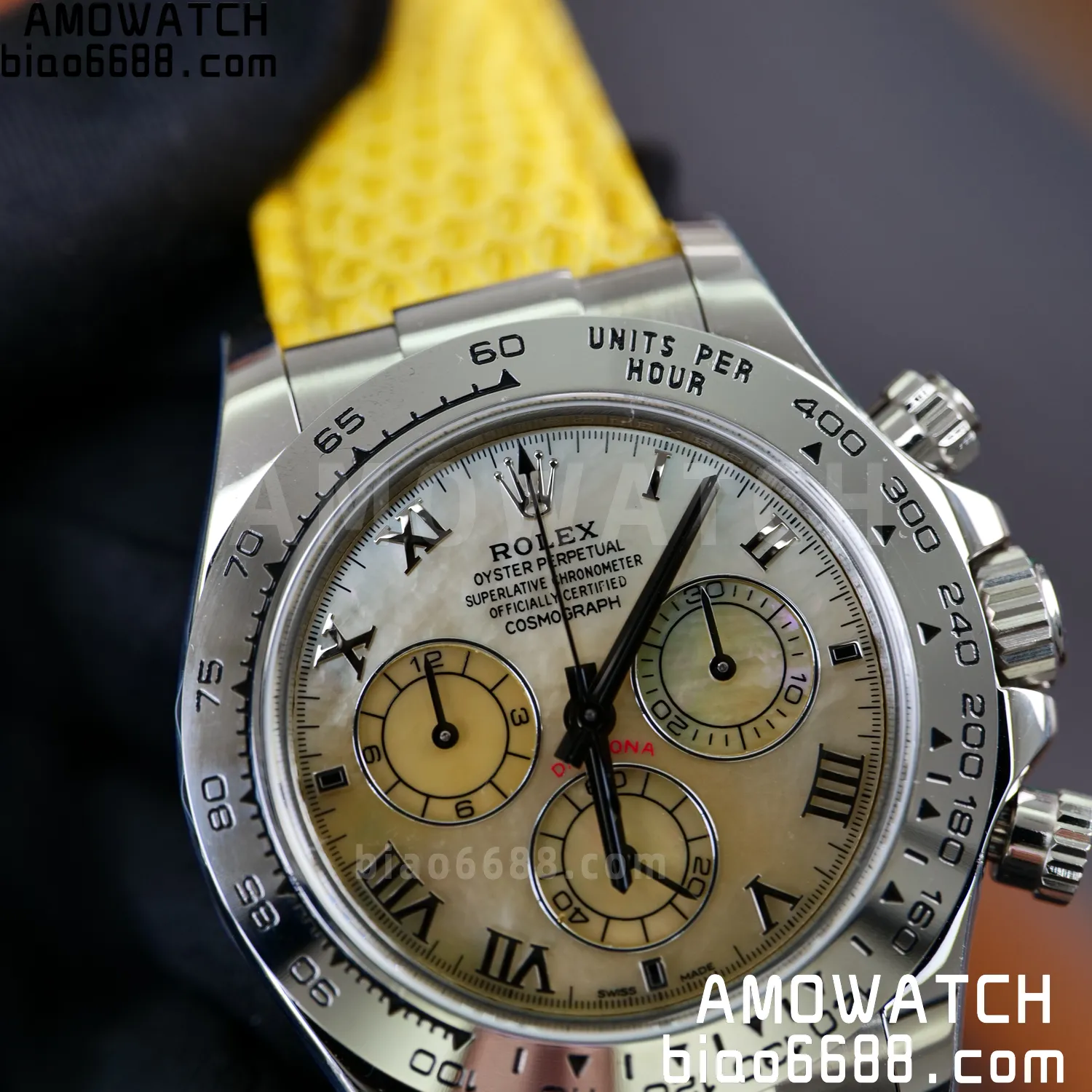 Rolex Daytona 116519 PPM Factory 1:1 Best Edition MOP Roman Dial on Leather Strap 4130 78 a2dbc86a88c10c4 阿默表行AmoWatch