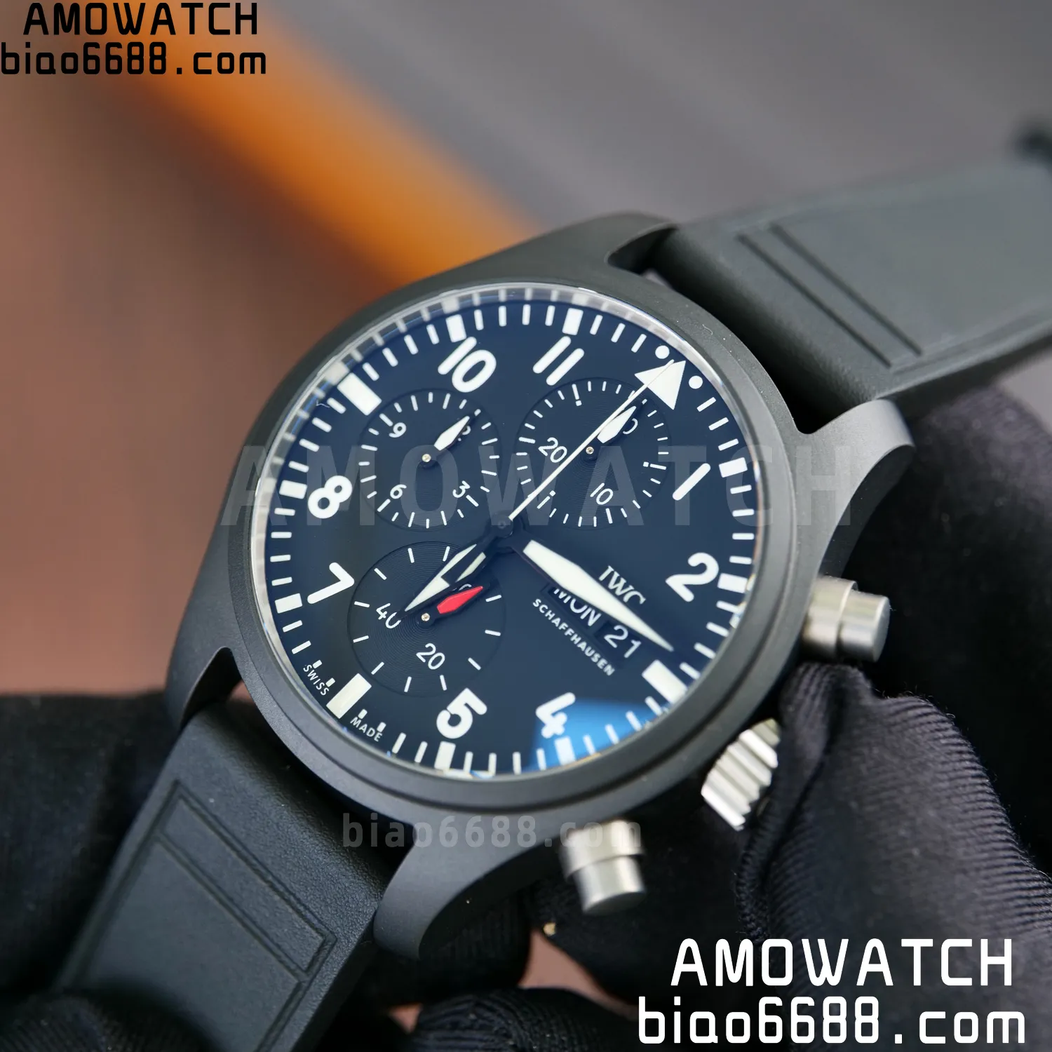 IWC Pilot Chrono IW389401 Black Ceramic APSF 1:1 Best Edition Black Dial SA69385 Super Clone 63 a56c89ff4688ed6 AMO Watch