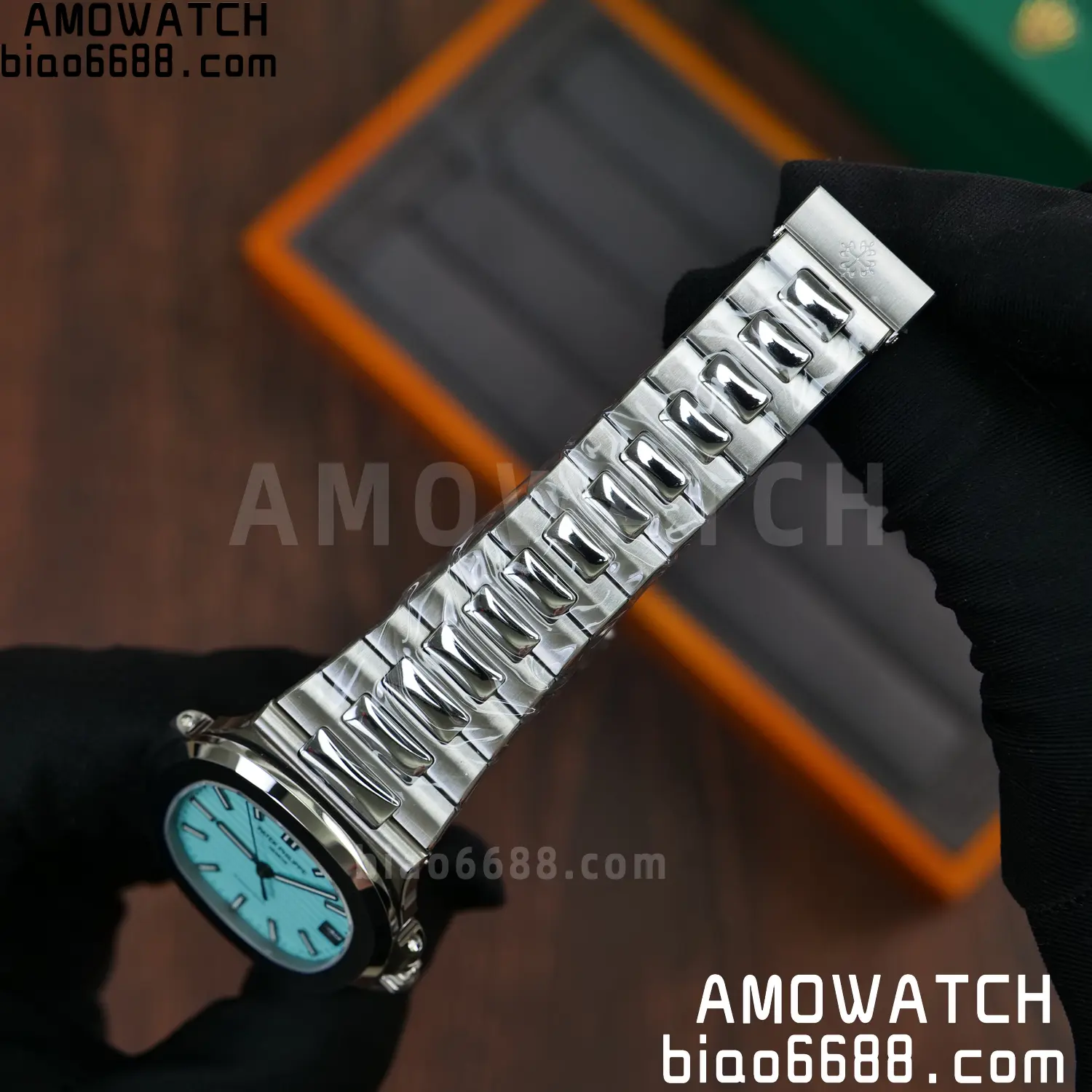 Custom Made PP Nautilus 5711 Tiffany Modified content :SW factory Tiffany Dial 、SW Pointer、DEEP crystal 92 a5f276554b48bce 阿默表行AmoWatch