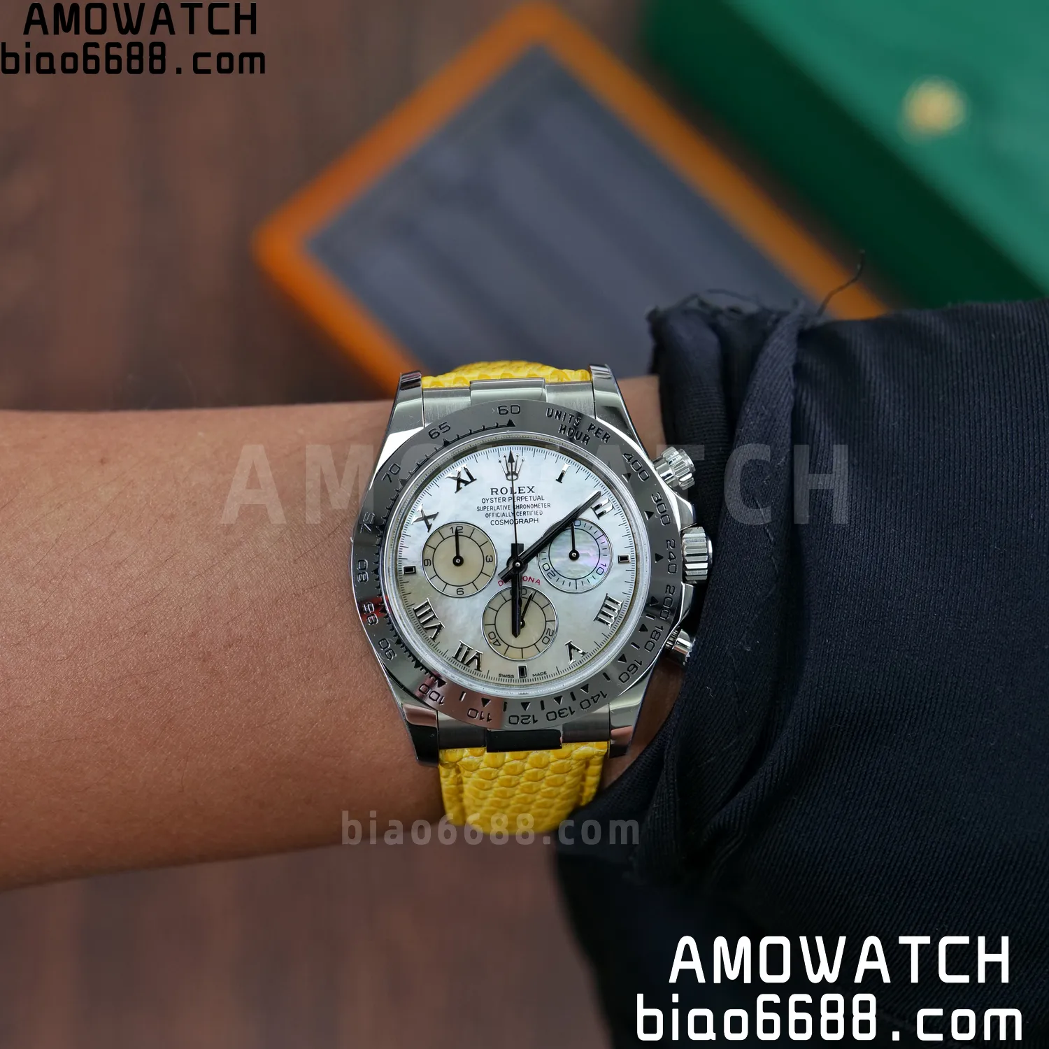 Rolex Daytona 116519 PPM Factory 1:1 Best Edition MOP Roman Dial on Leather Strap 4130 86 b392df8b93309d3 阿默表行AmoWatch