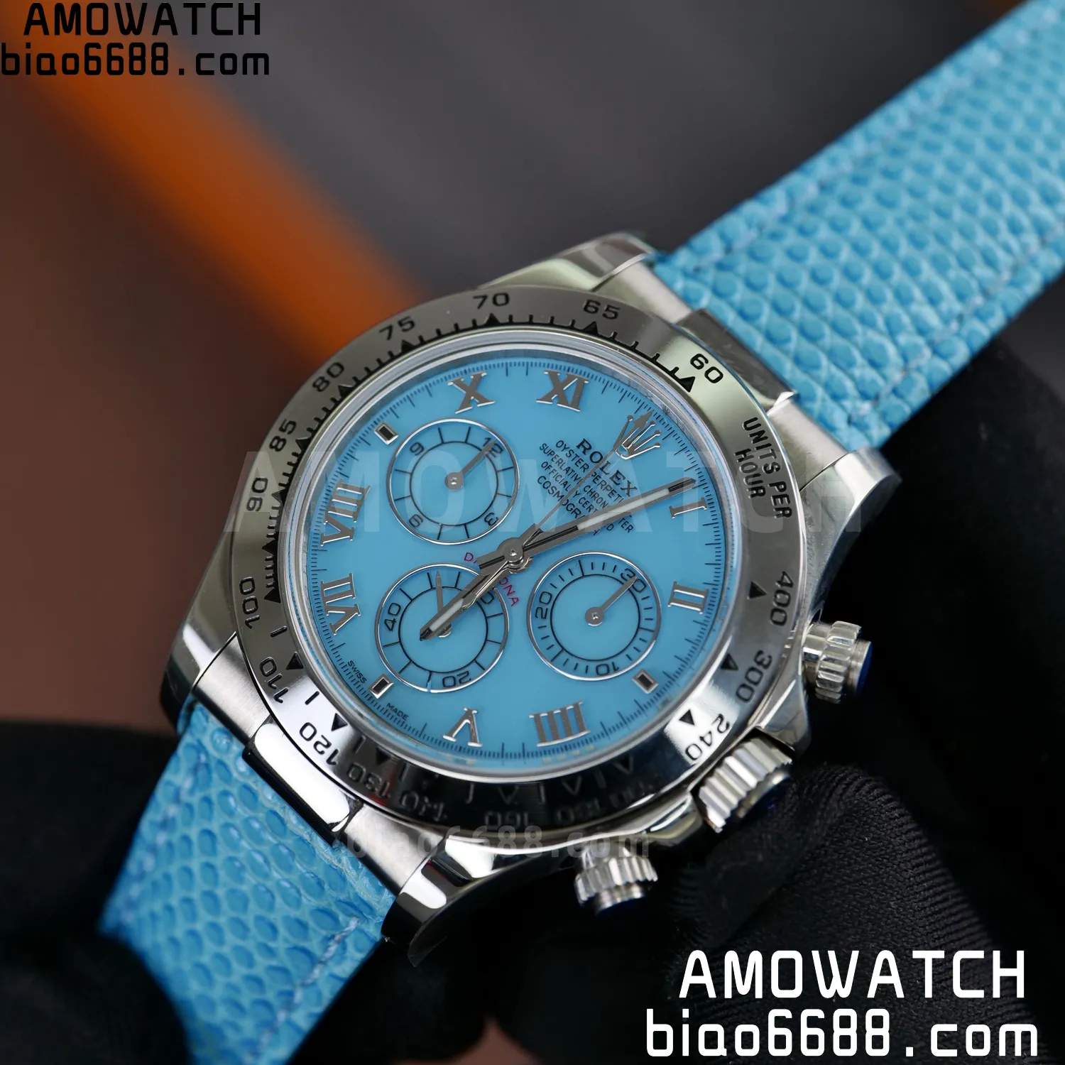Rolex Daytona 116519 PPM Factory 1:1 Best Edition Tiffany Roman Dial on Leather Strap 4130 74 bcc9f2dc99b026a 阿默表行AmoWatch